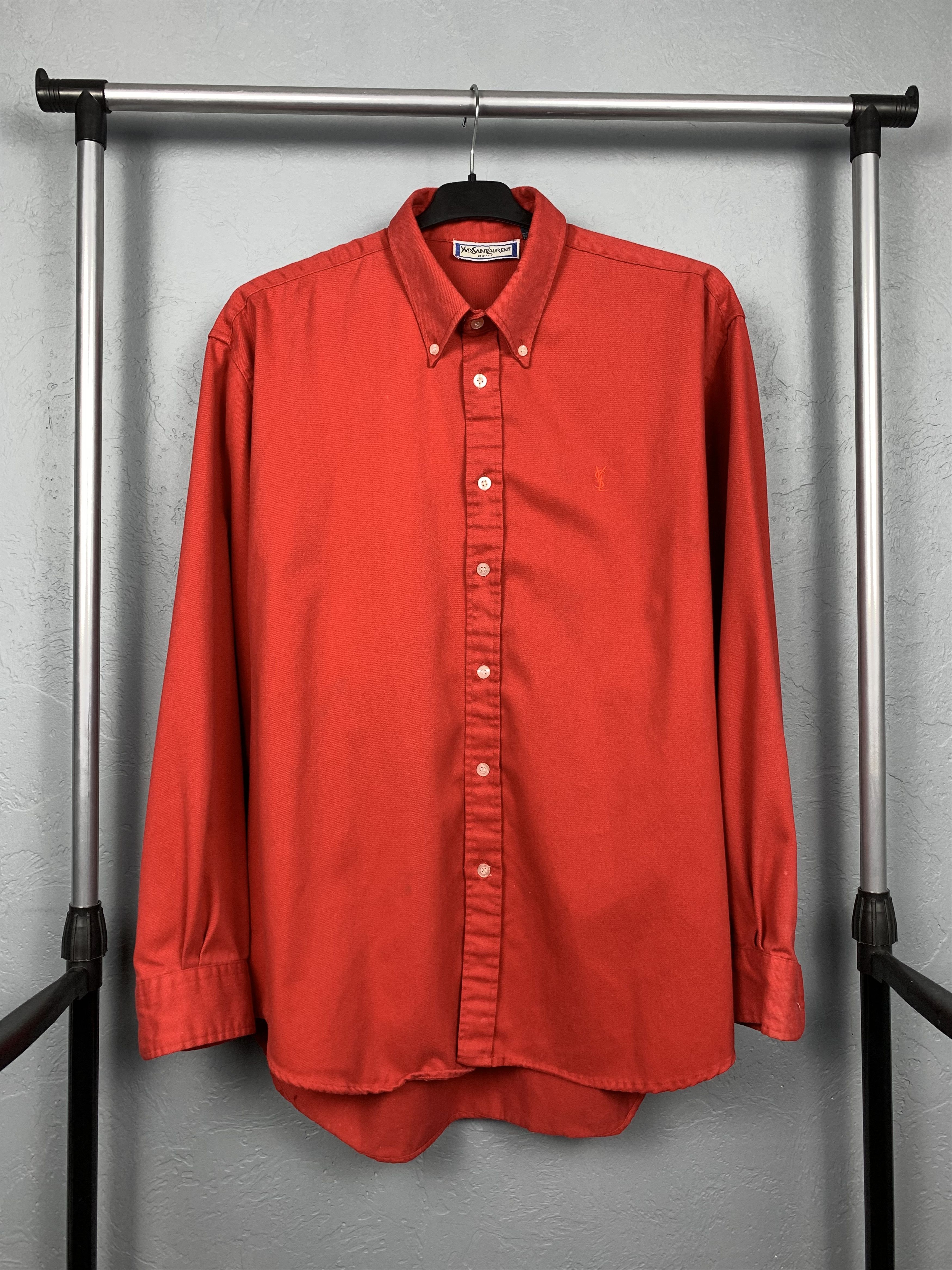 Vintage × Yves Saint Laurent Yves Saint Laurent YSL men's long sleeve shirt Size US L / EU 52-54 / 3 - 1 Thumbnail
