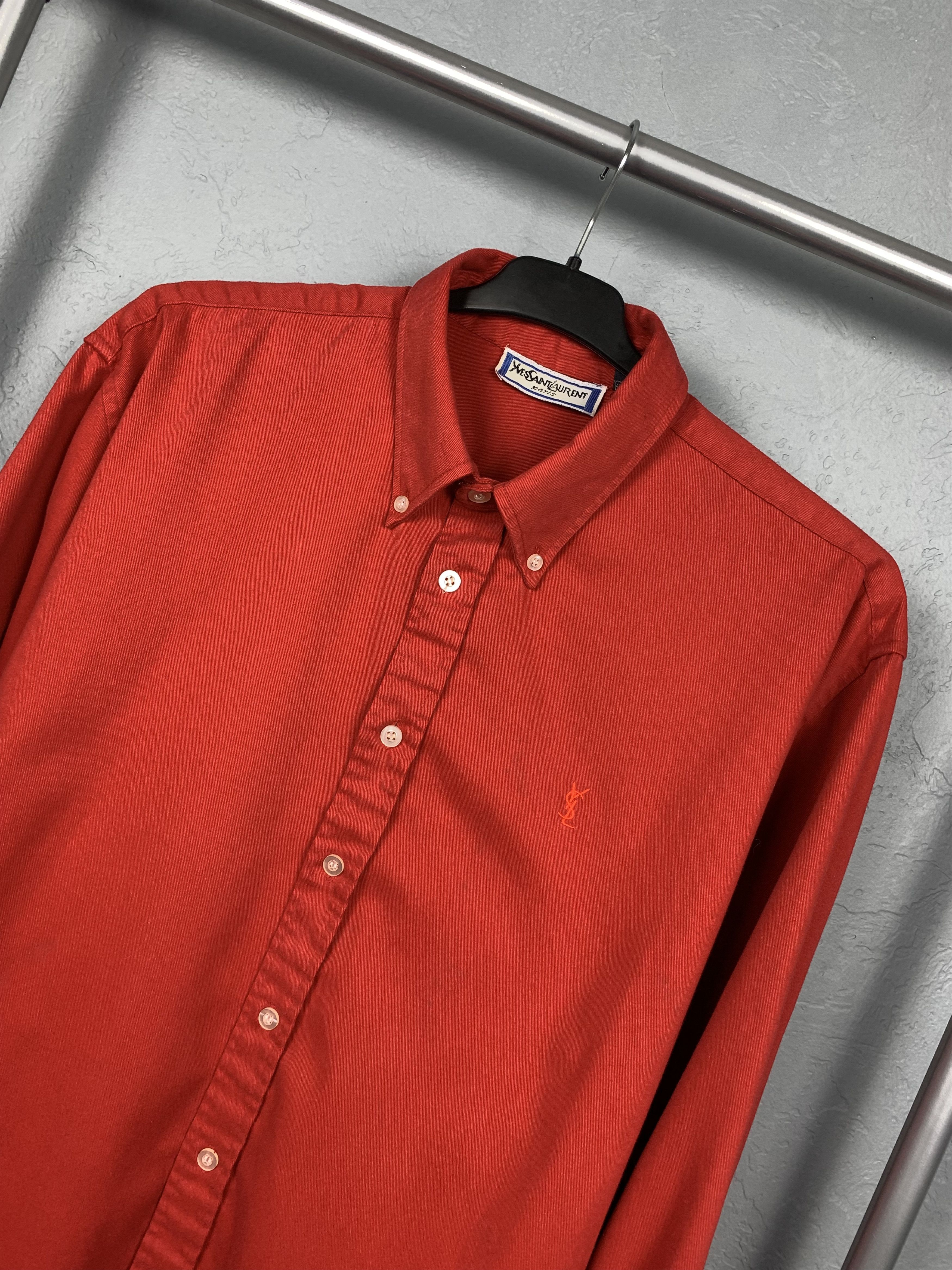 Vintage × Yves Saint Laurent Yves Saint Laurent YSL men's long sleeve shirt Size US L / EU 52-54 / 3 - 2 Thumbnail