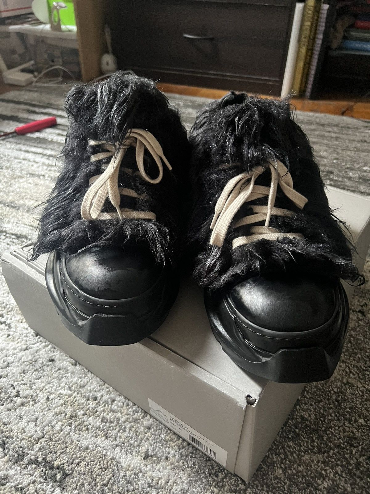 Rick Owens × Rick Owens Drkshdw Rick Owens Drkshdw Yeti Faux Fur 
