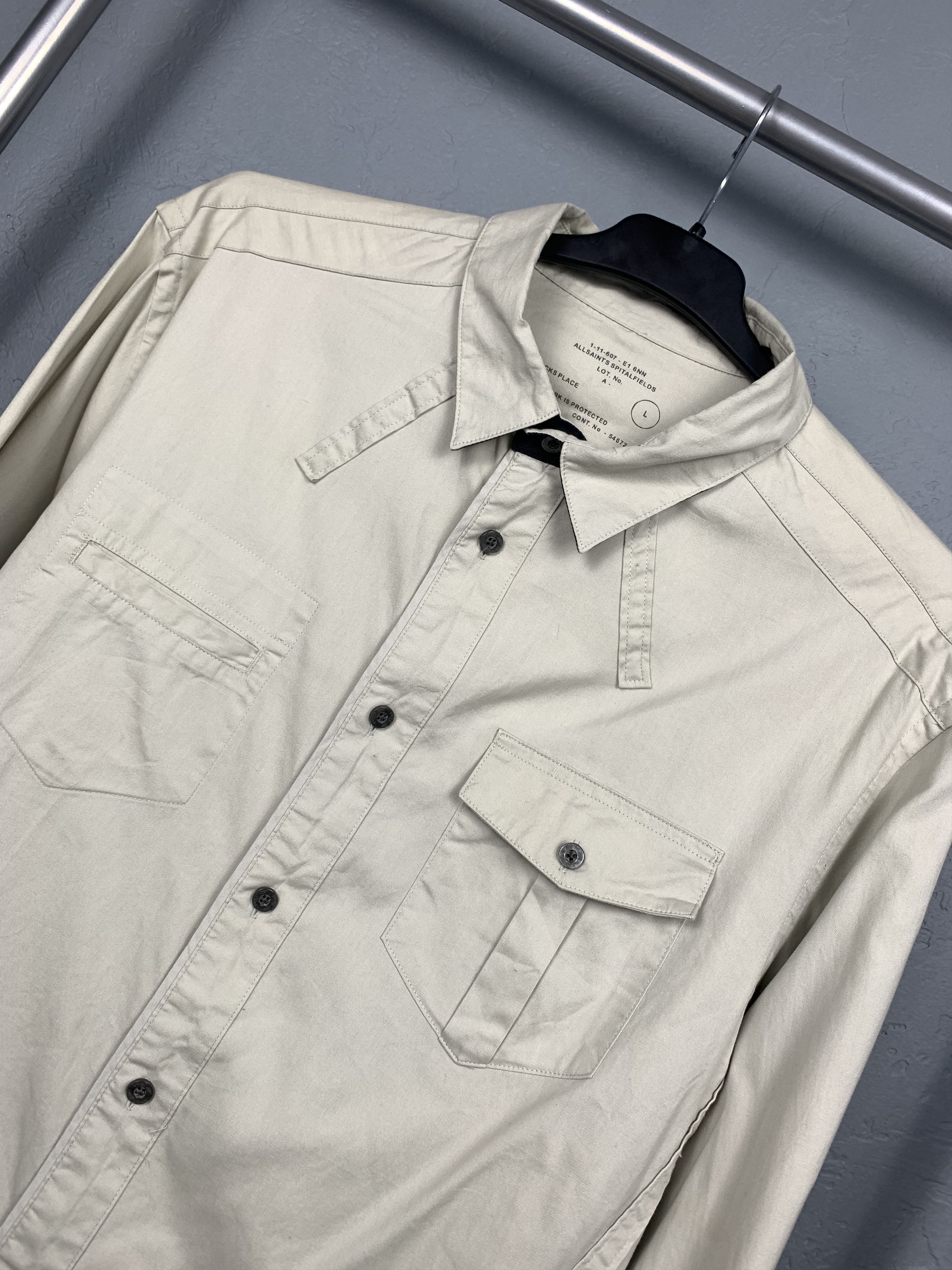 Allsaints Allsaints Vintage Mens Oxford Spector Long Sleeve Shirt Size US L / EU 52-54 / 3 - 2 Thumbnail