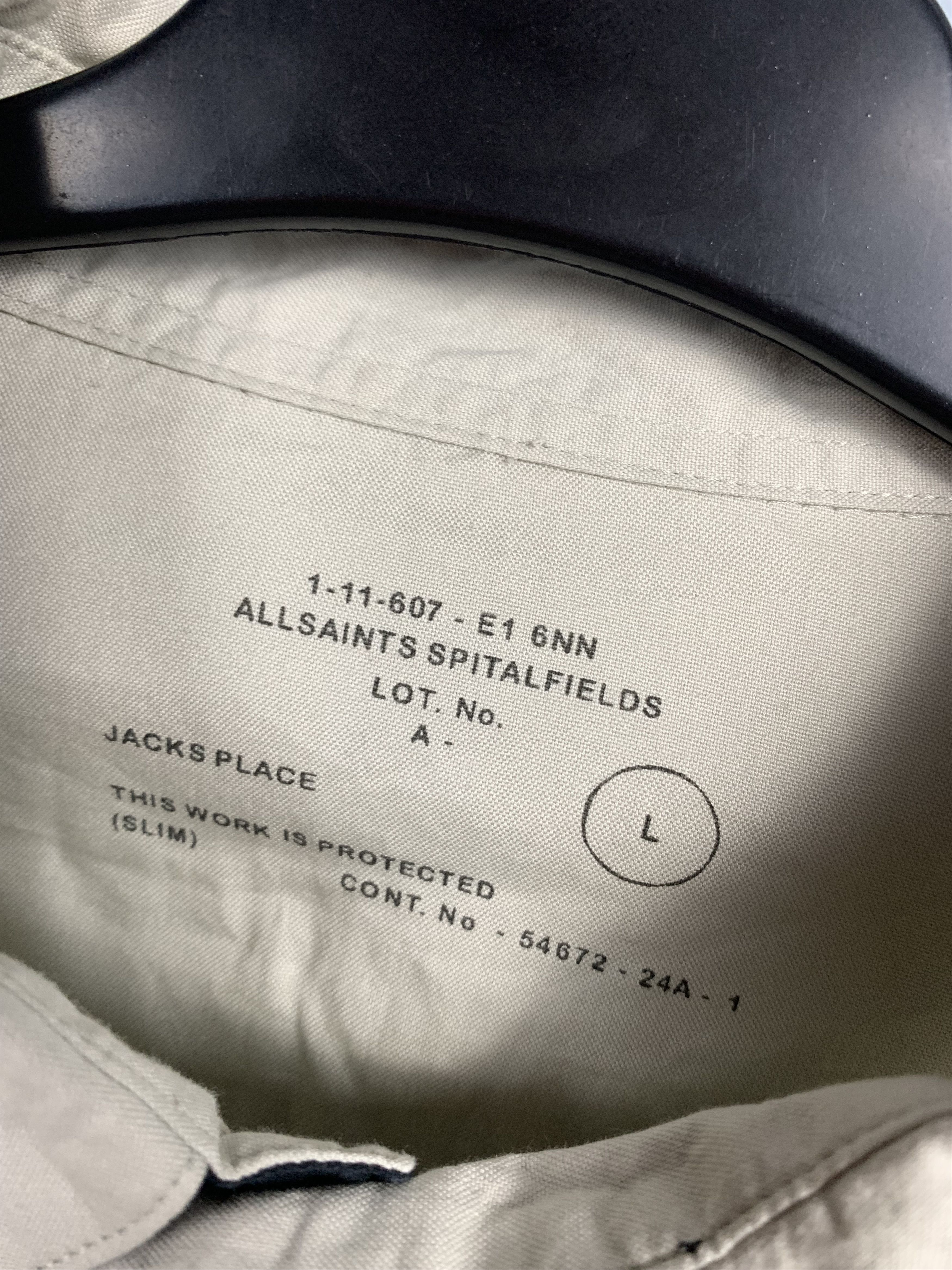Allsaints Allsaints Vintage Mens Oxford Spector Long Sleeve Shirt Size US L / EU 52-54 / 3 - 4 Thumbnail