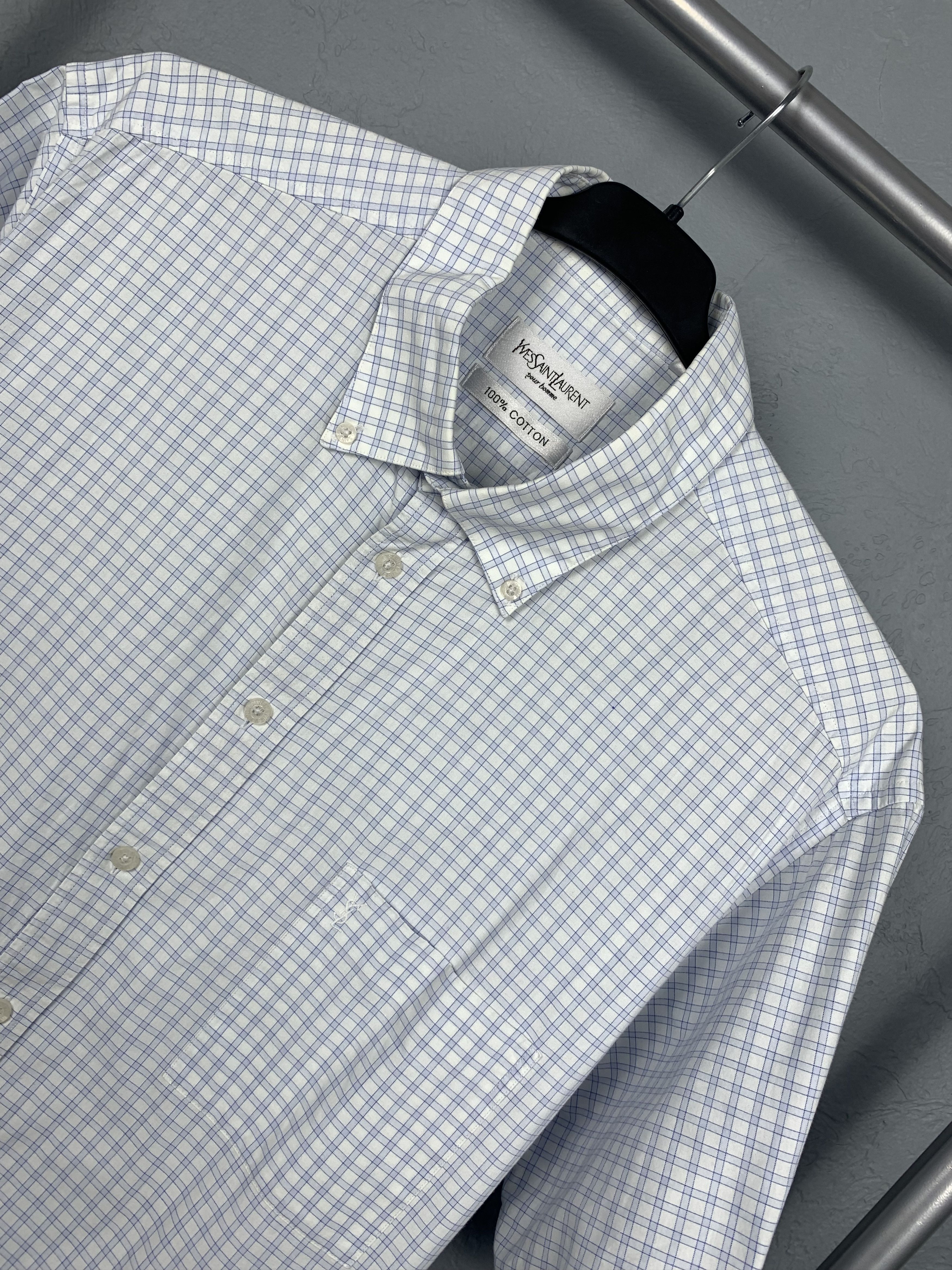 Yves Saint Laurent Yves Saint Laurent YSL mens short sleeve shirt Size US XL / EU 56 / 4 - 2 Thumbnail