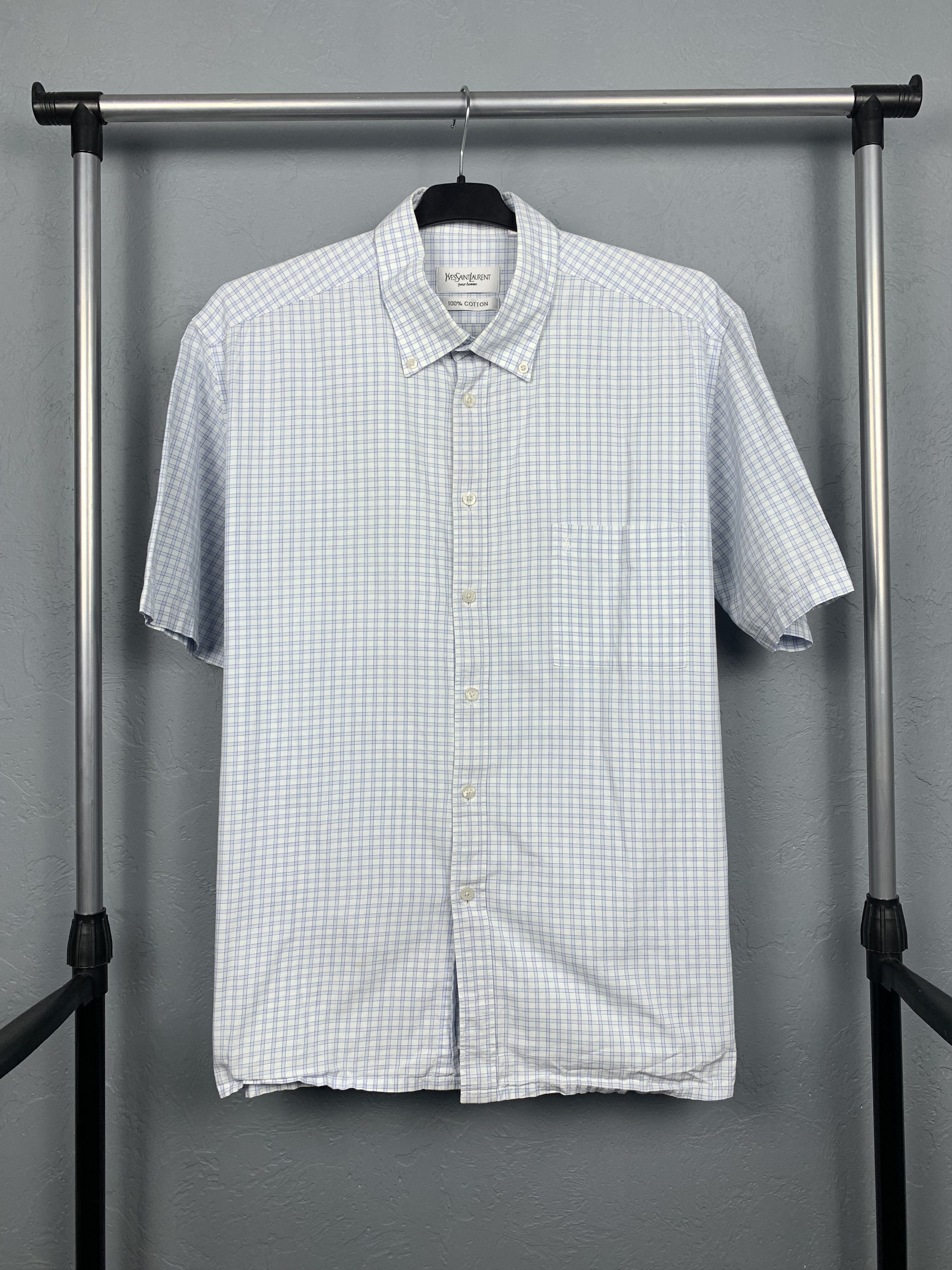 Yves Saint Laurent Yves Saint Laurent YSL mens short sleeve shirt Size US XL / EU 56 / 4 - 1 Thumbnail
