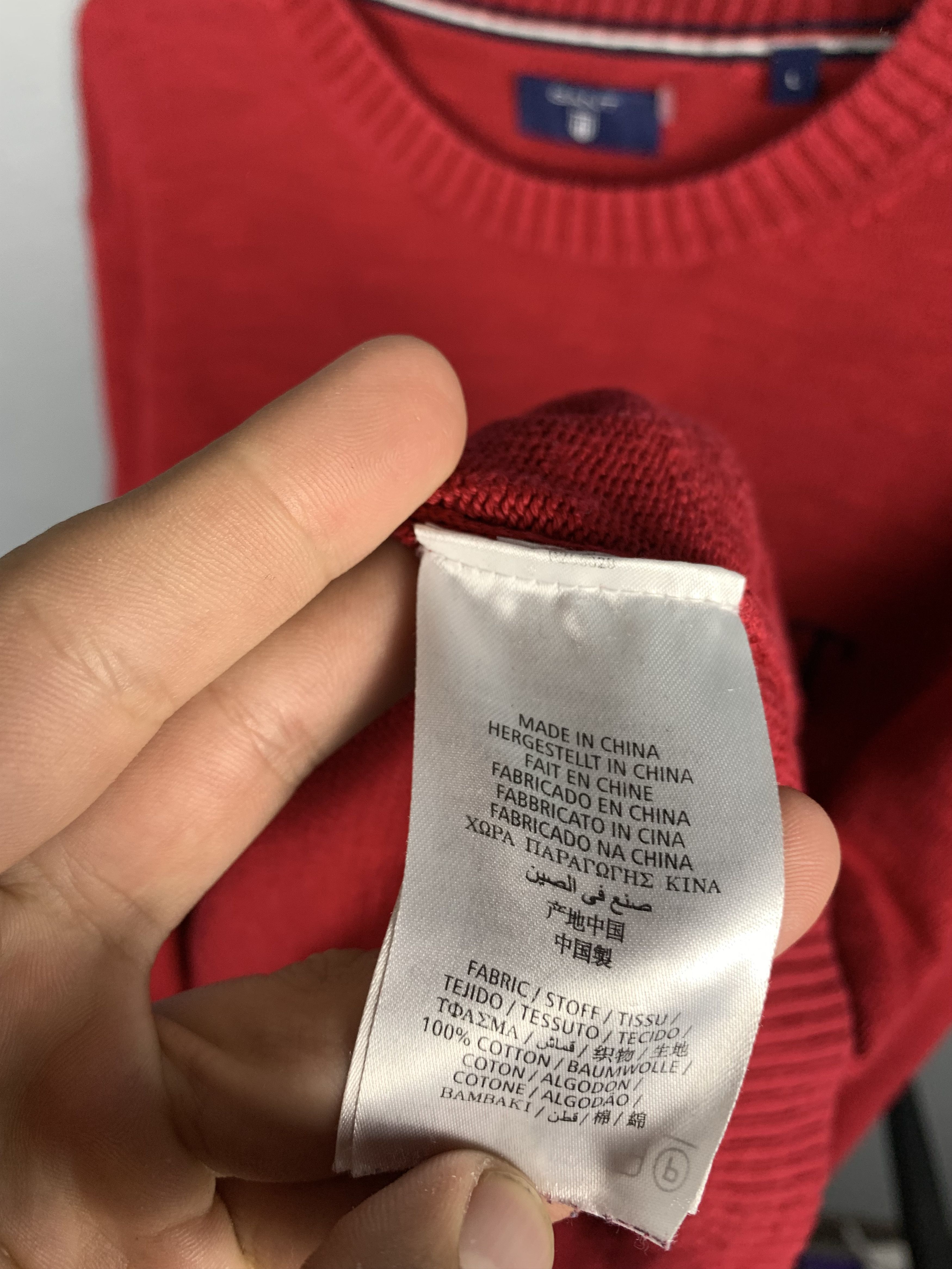 Gant × Vintage Gant USA Vintage Big Logo Mens Knit Crew Neck Sweater Size US L / EU 52-54 / 3 - 4 Thumbnail