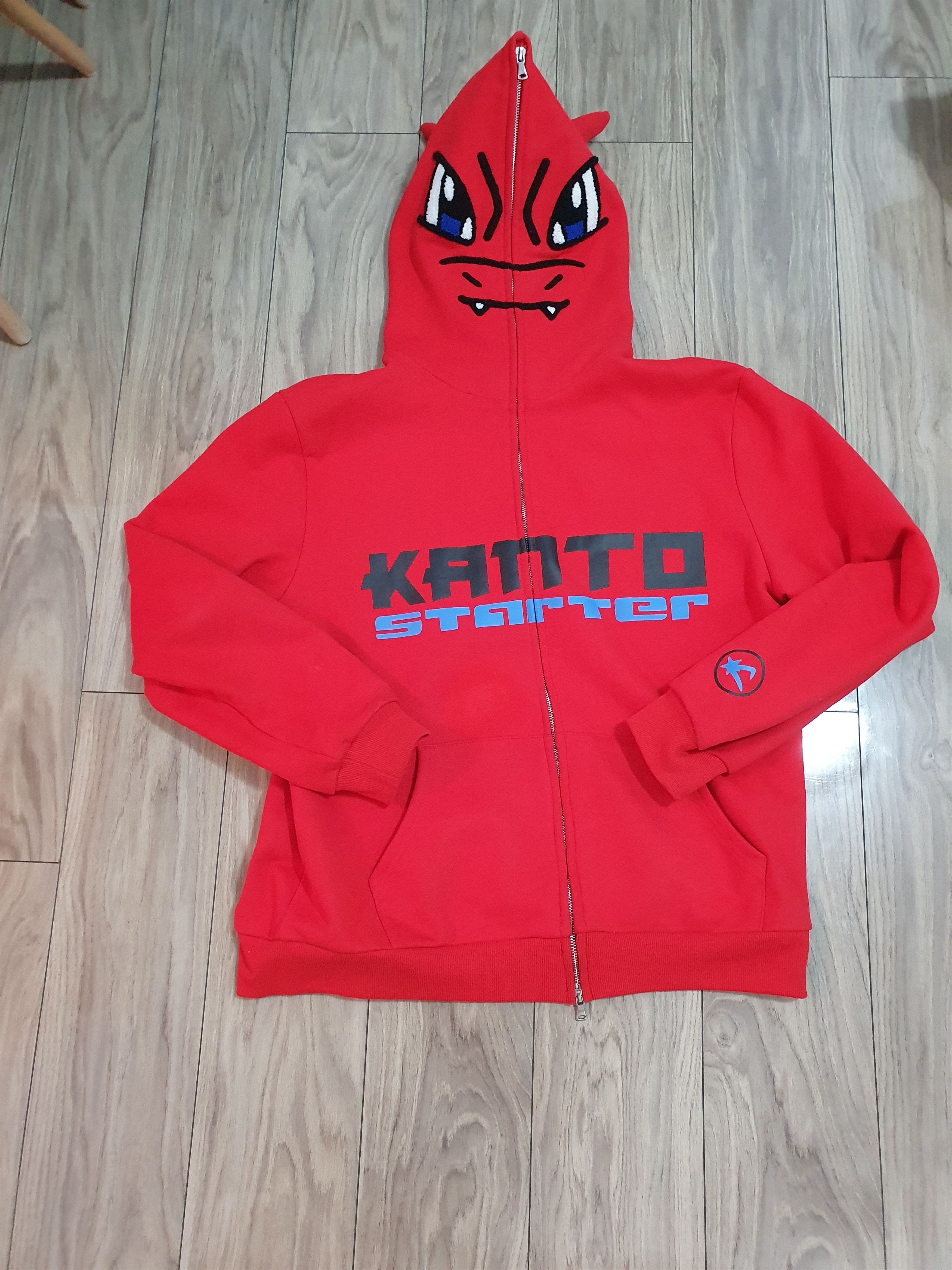 Pokemon Kanto starter Red charizard hoodie xl | Grailed