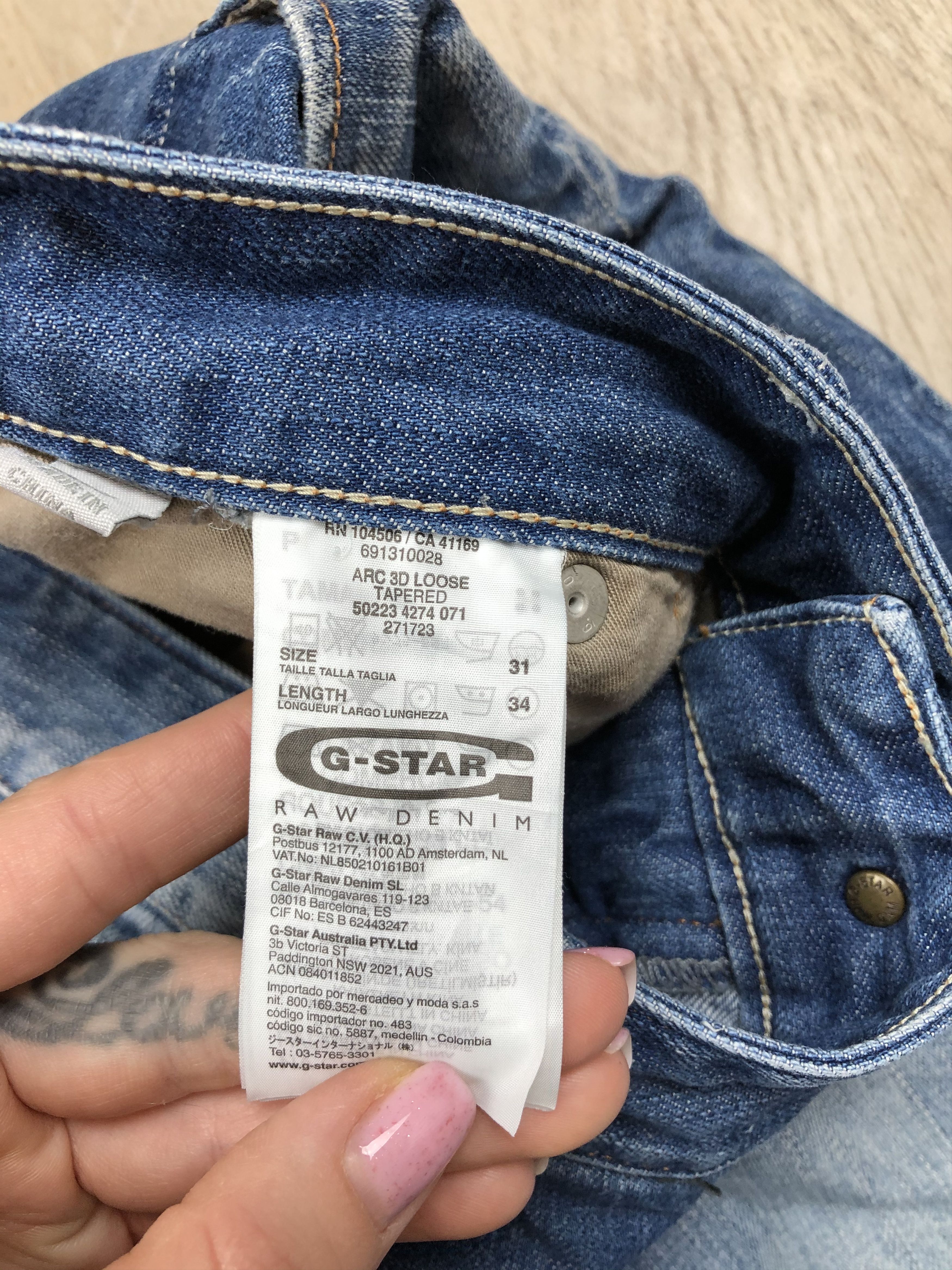 G-Star G Star Raw Vintage Mens Arc 3D Denim Pants Jeans Size US 31 - 7 Thumbnail