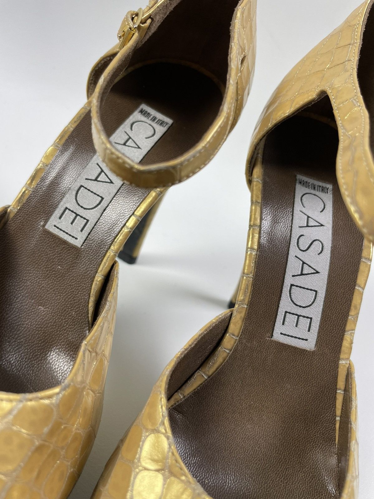 Casedei Casadei Heels Leather Embossed size 36,5 Size US 6.5 / IT 36.5 - 5 Thumbnail