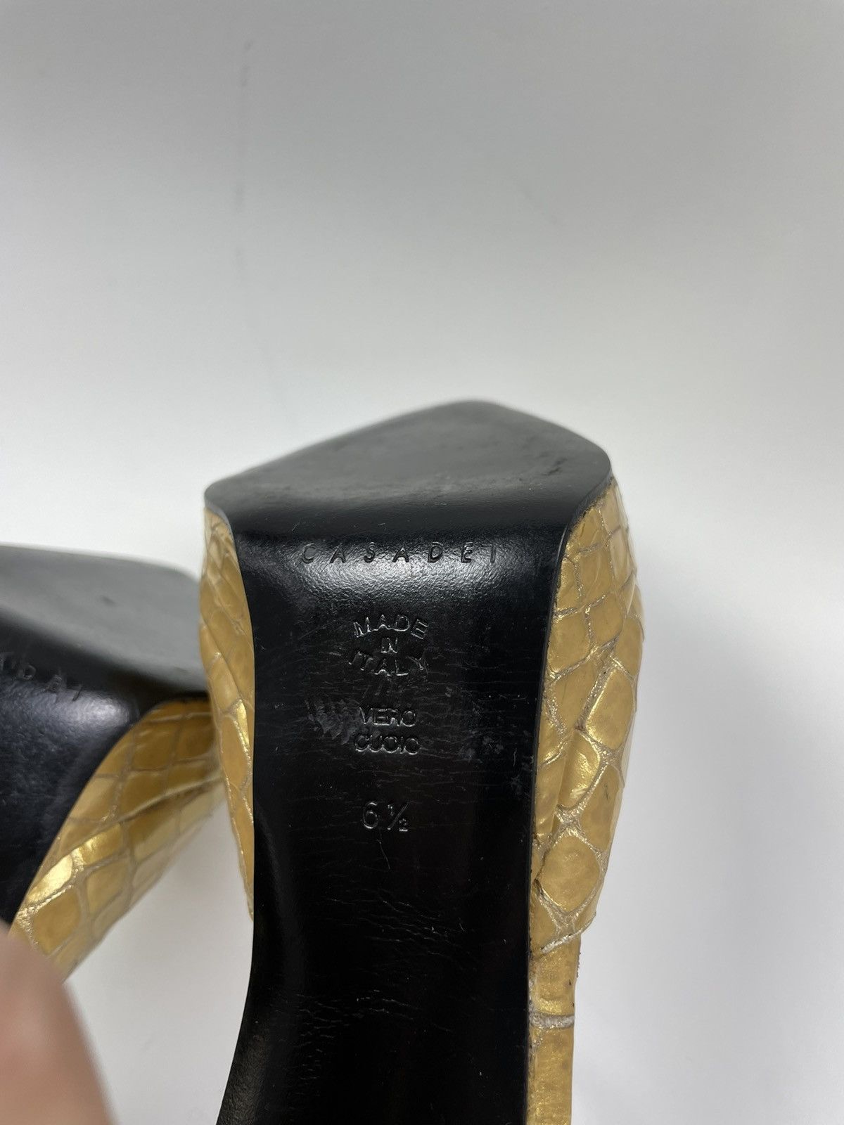 Casedei Casadei Heels Leather Embossed size 36,5 Size US 6.5 / IT 36.5 - 9 Thumbnail