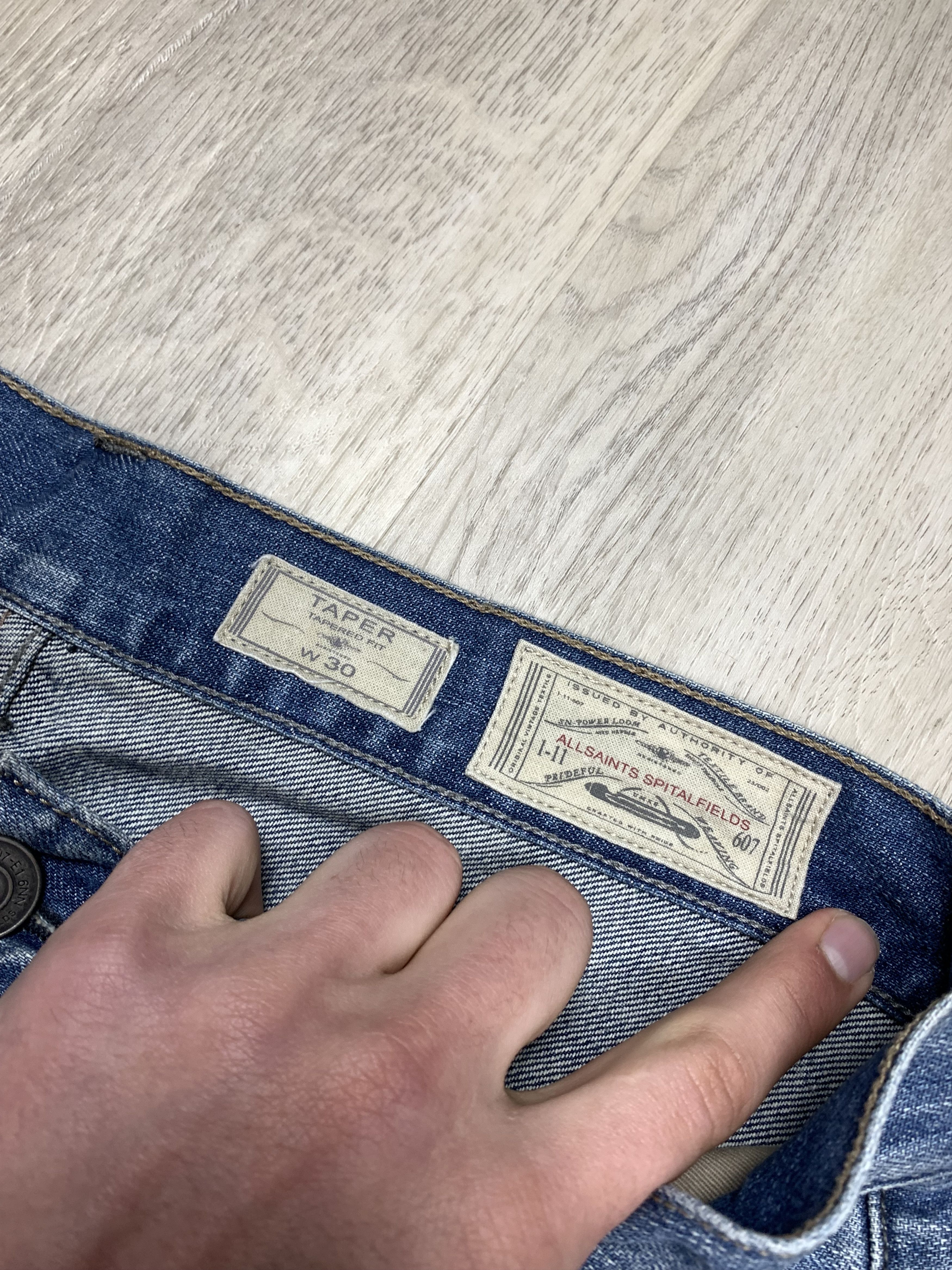Allsaints Allsaints Spitalfields Mens Jeans Slim Fit Denim Pants Size US 30 / EU 46 - 7 Thumbnail