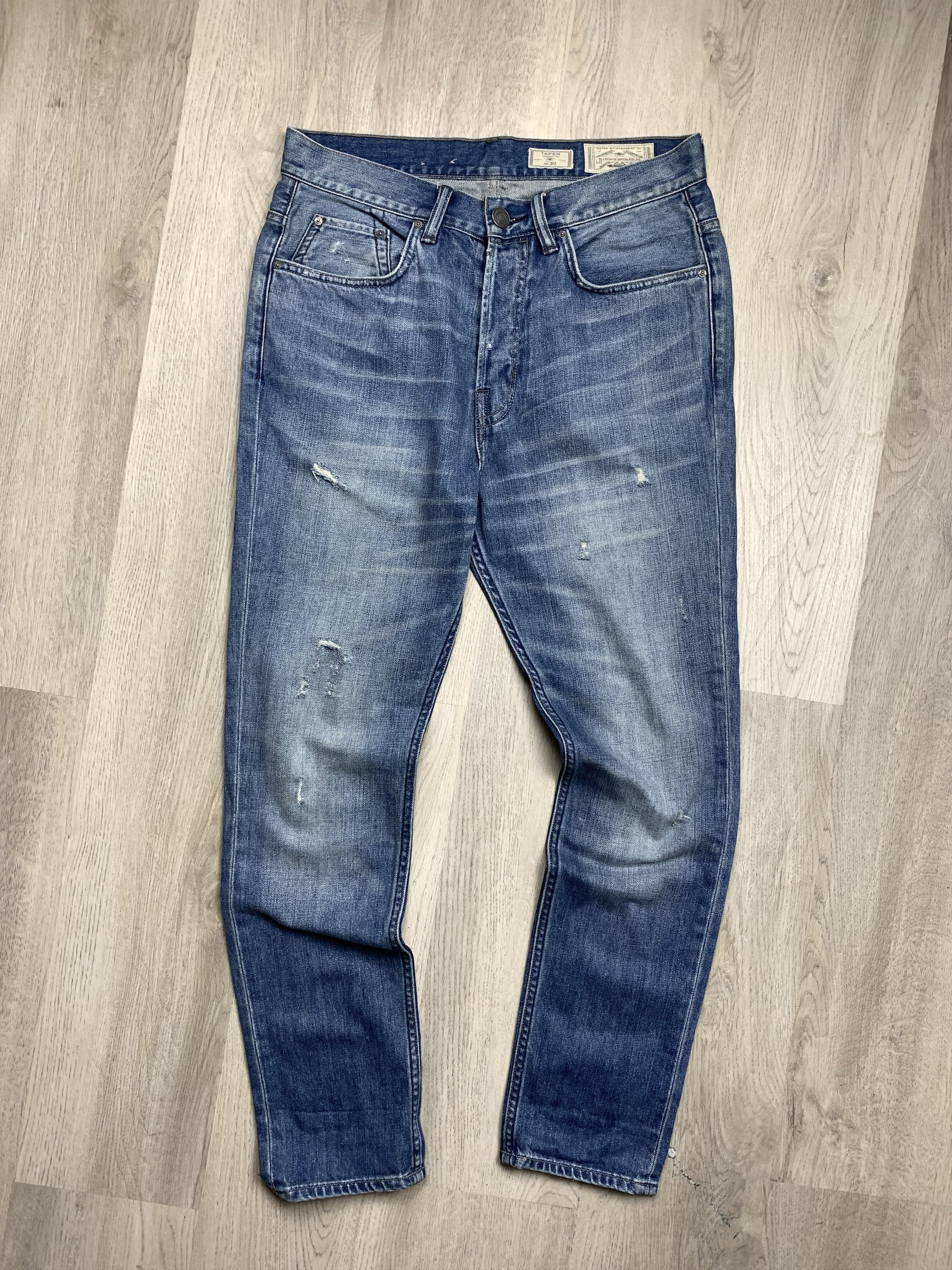 Allsaints Allsaints Spitalfields Mens Jeans Slim Fit Denim Pants Size US 30 / EU 46 - 6 Thumbnail