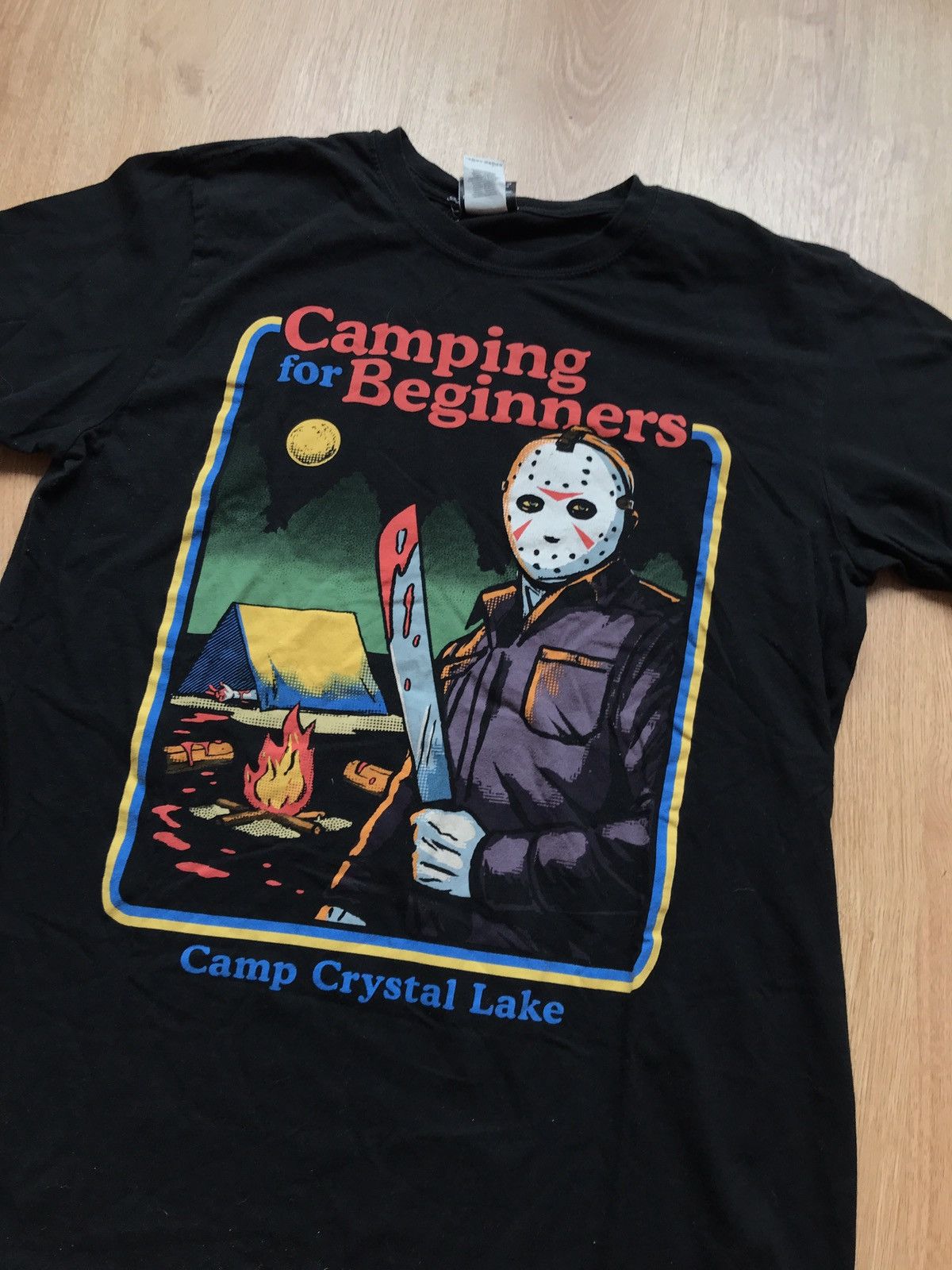 Vintage Friday the 13th Camping for beginners t shirt big logo movie Size US L / EU 52-54 / 3 - 2 Thumbnail