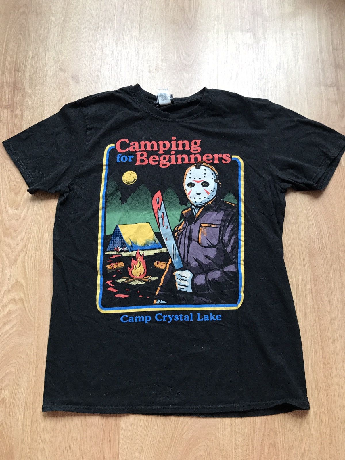 Vintage Friday the 13th Camping for beginners t shirt big logo movie Size US L / EU 52-54 / 3 - 1 Thumbnail