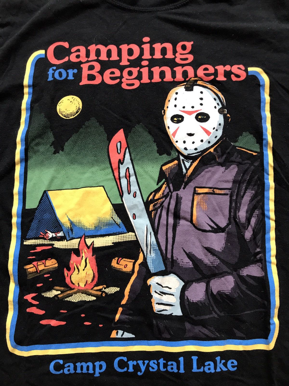 Vintage Friday the 13th Camping for beginners t shirt big logo movie Size US L / EU 52-54 / 3 - 3 Thumbnail