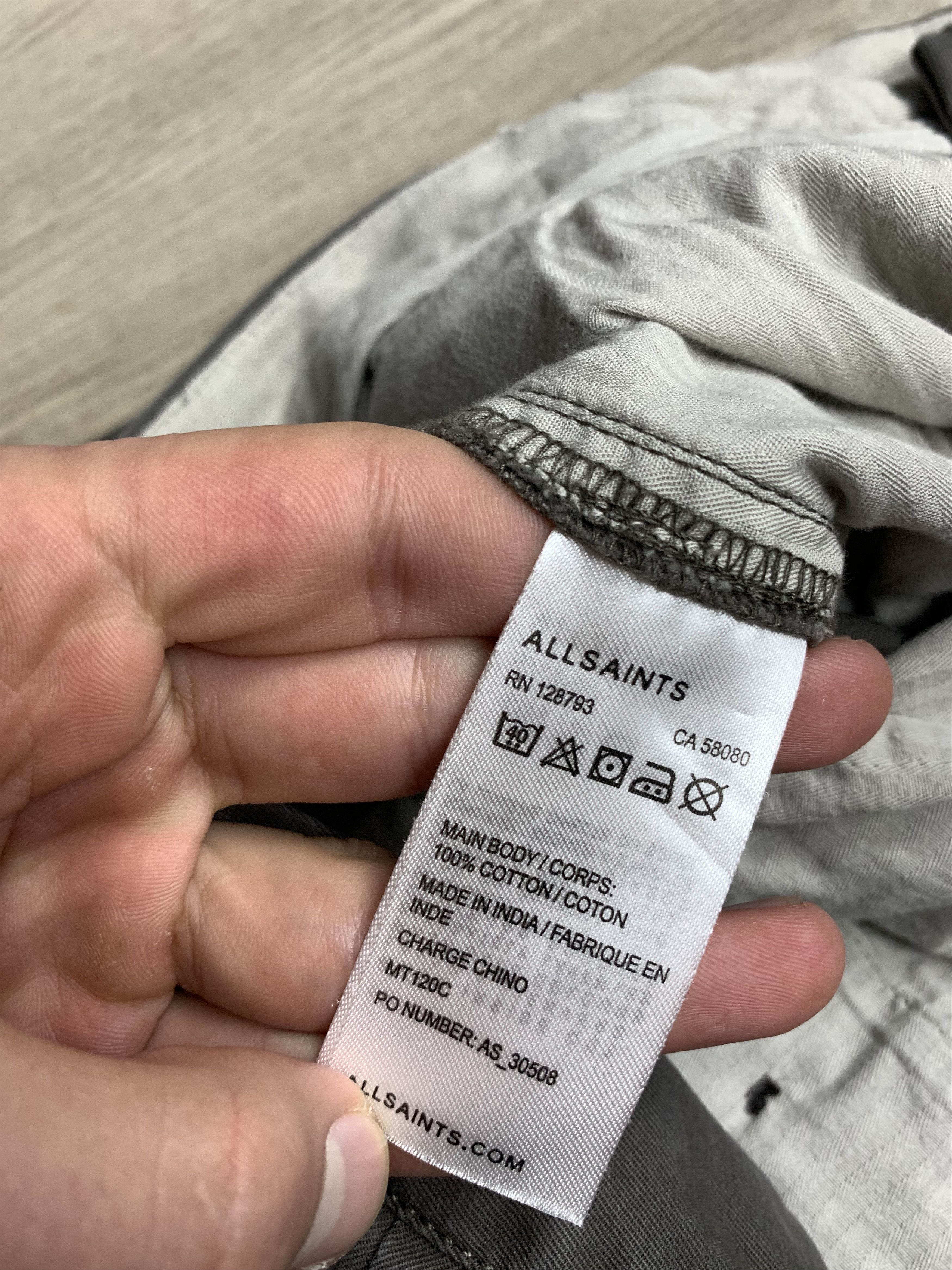 Allsaints Allsaints Vintage Spitalfields Mens Chino Pants Size US 34 / EU 50 - 10 Thumbnail