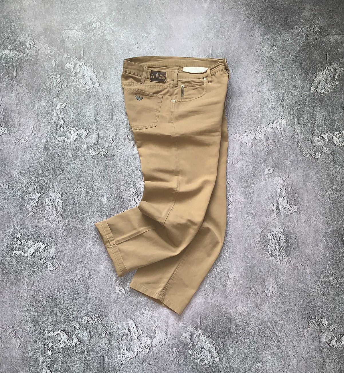 Armani × Denim & Co. × Giorgio Armani Armani jeans 36 vintage denim pants trousers chinos beige Size US 36 / EU 52 - 2 Thumbnail