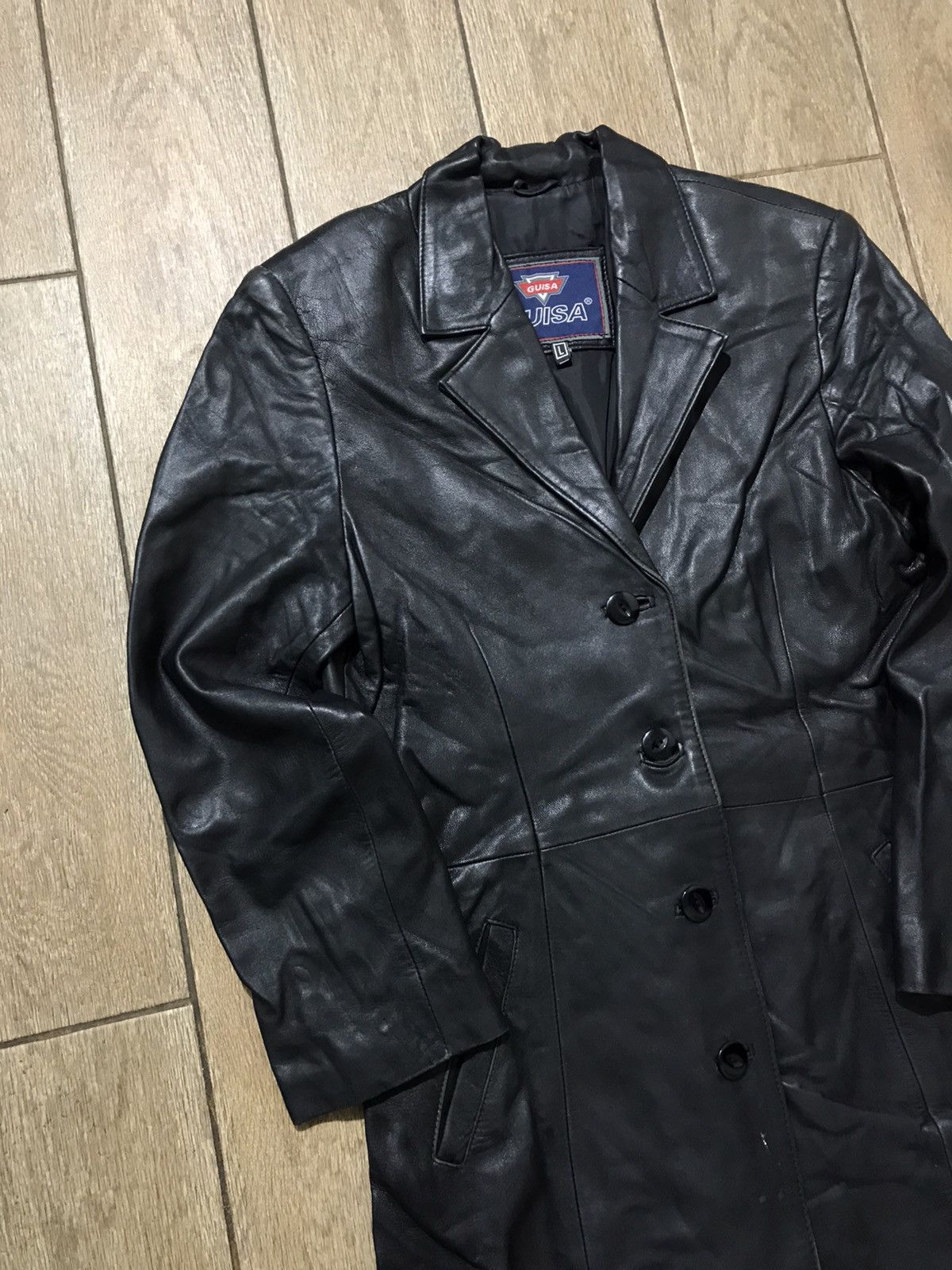 Genuine Leather GUISA Leather jacket trench coat Size US L / EU 52-54 / 3 - 5 Thumbnail