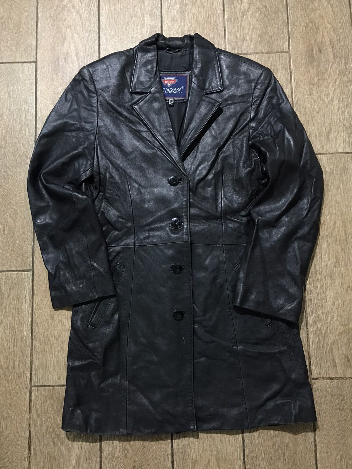 Genuine Leather GUISA Leather jacket trench coat Size US L / EU 52-54 / 3 - 1 Thumbnail