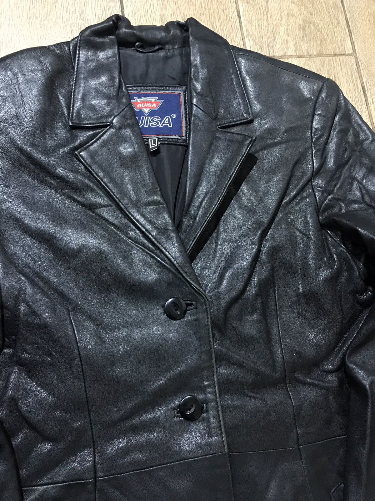 Genuine Leather GUISA Leather jacket trench coat Size US L / EU 52-54 / 3 - 7 Thumbnail
