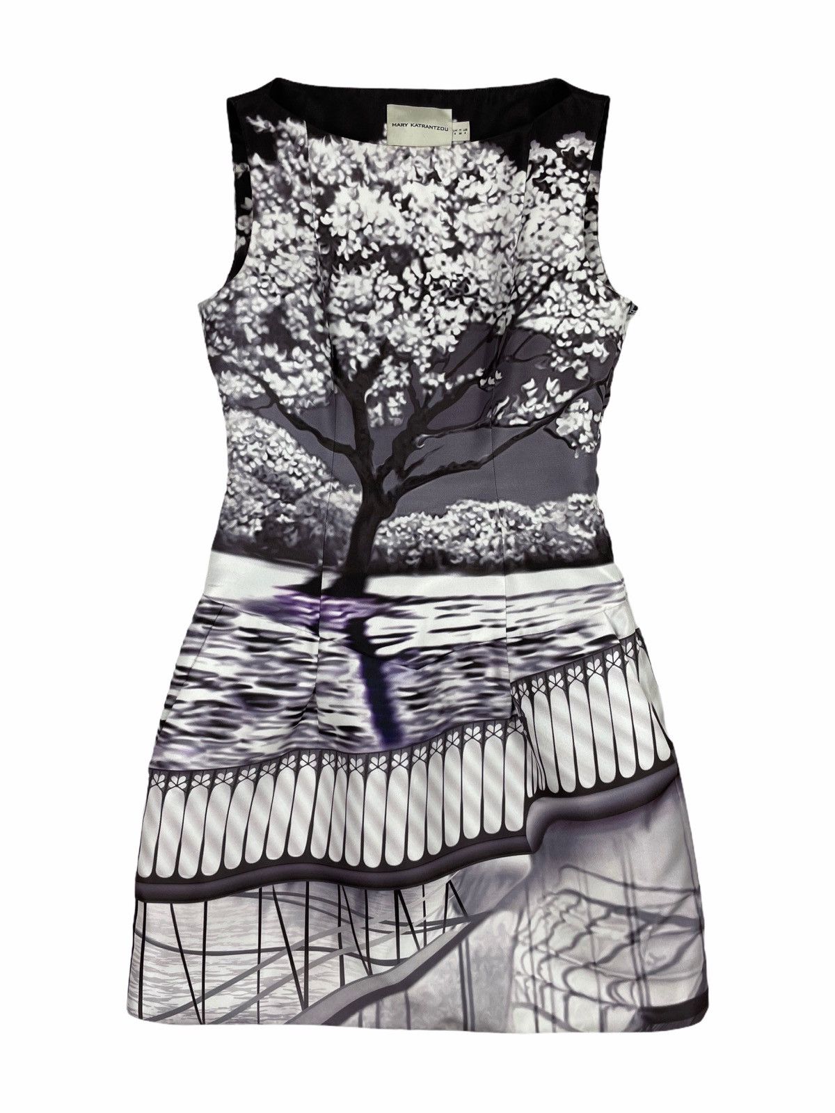 image of Mary Katrantzou Fw13 Dress in Grey, Women's (Size XS)