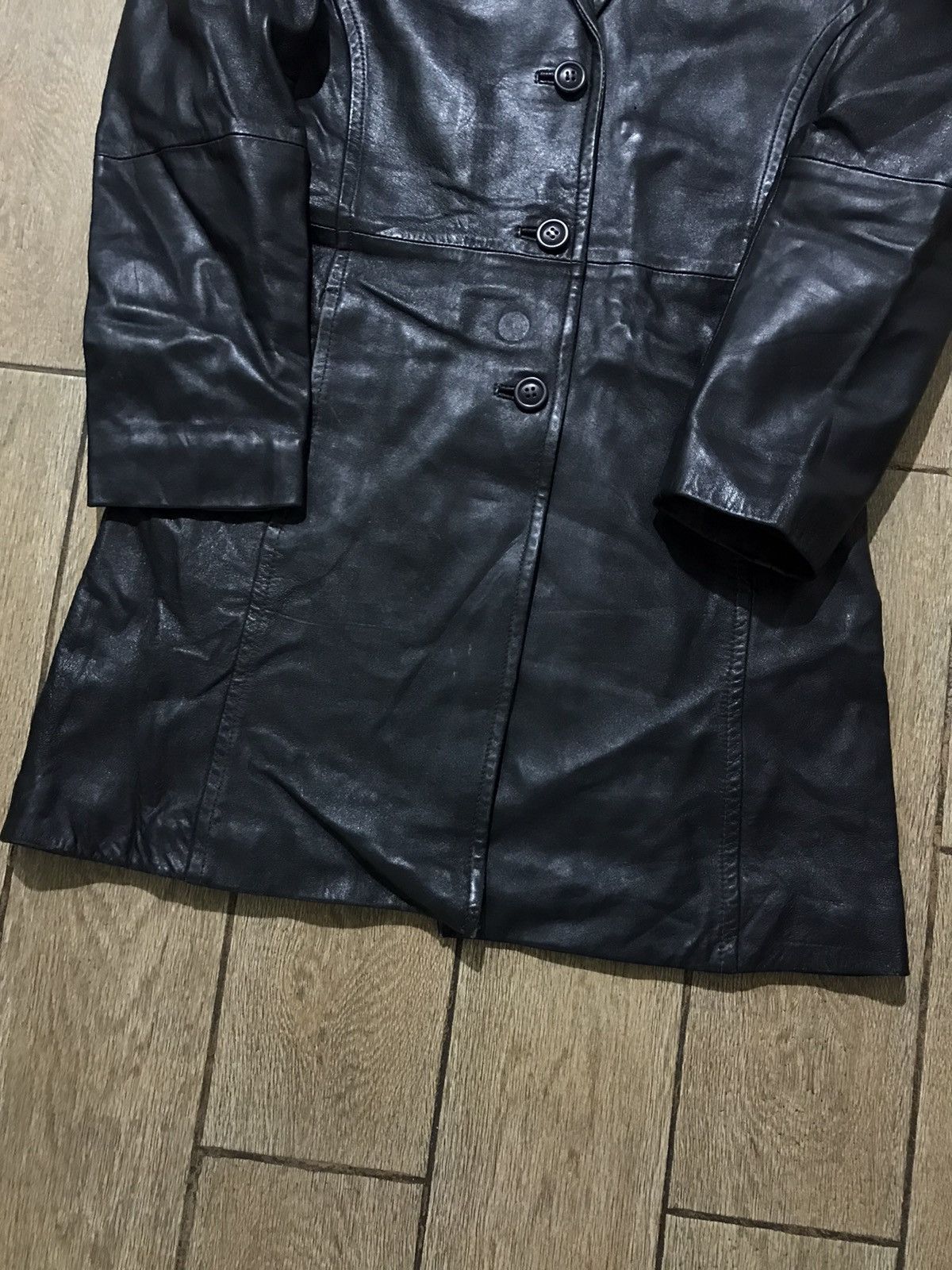 Japanese Brand Vintage Japanese style Black Leather Trench Coat Size US S / EU 44-46 / 1 - 5 Thumbnail