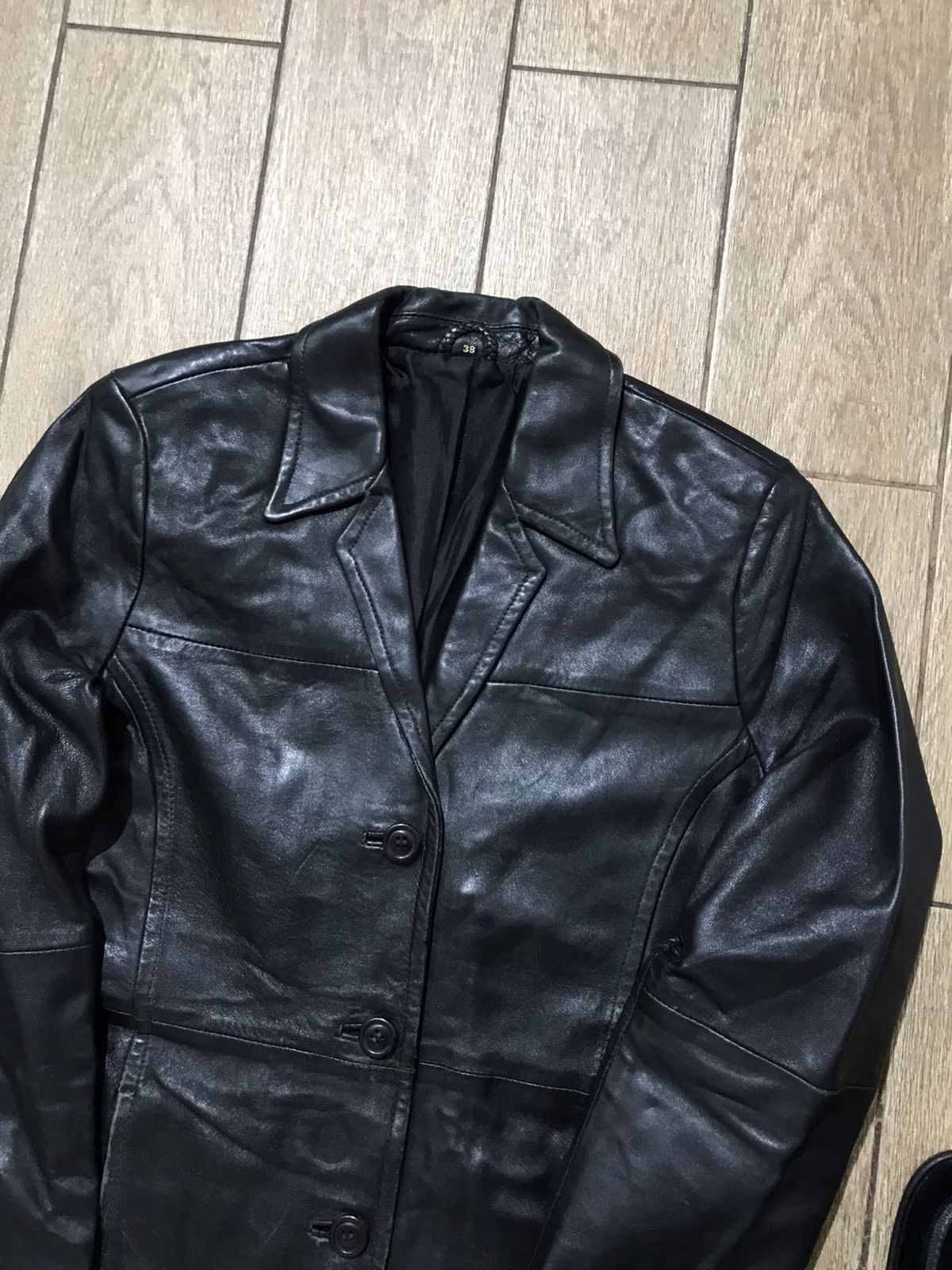 Japanese Brand Vintage Japanese style Black Leather Trench Coat Size US S / EU 44-46 / 1 - 3 Thumbnail