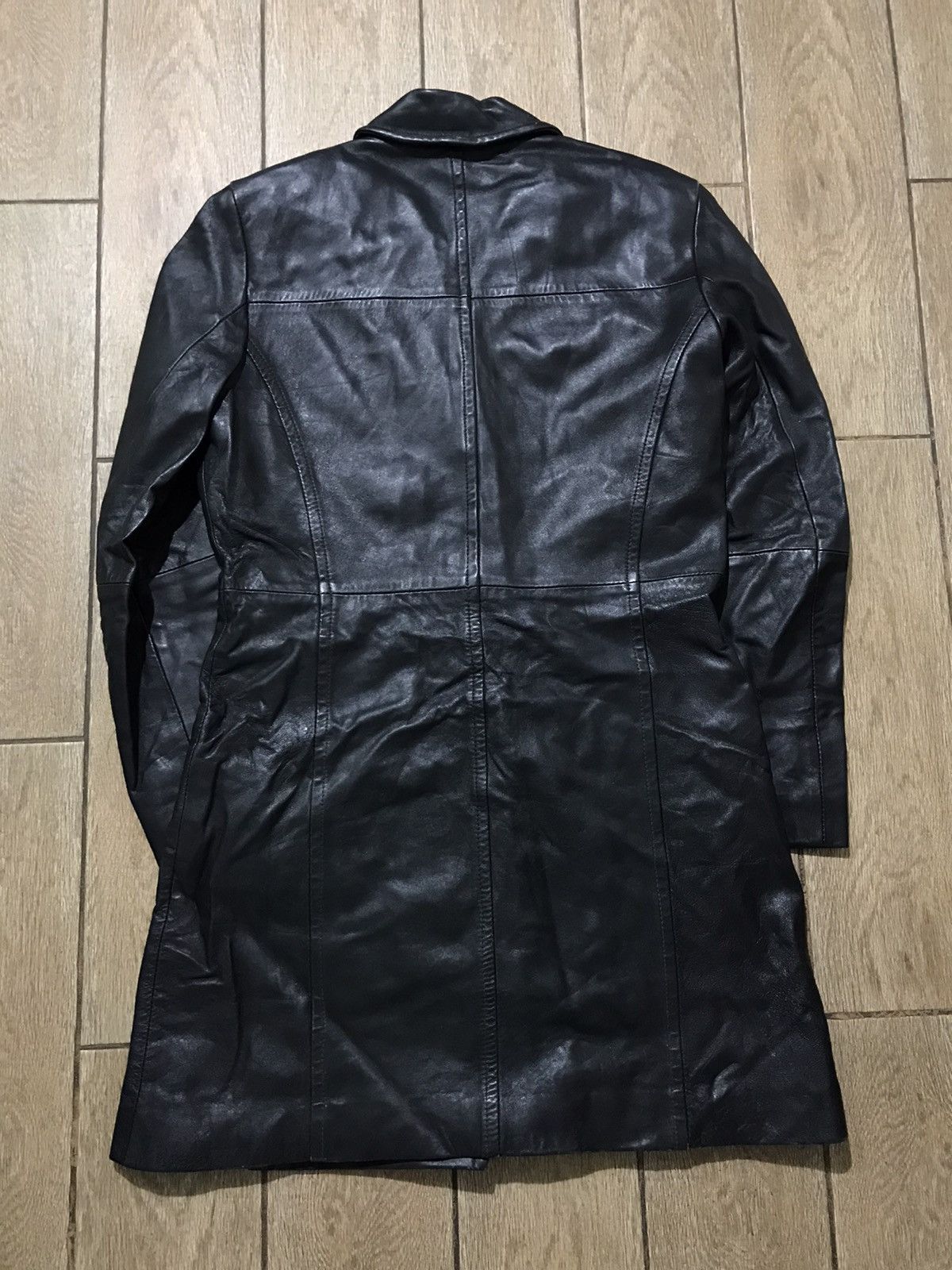 Japanese Brand Vintage Japanese style Black Leather Trench Coat Size US S / EU 44-46 / 1 - 11 Thumbnail