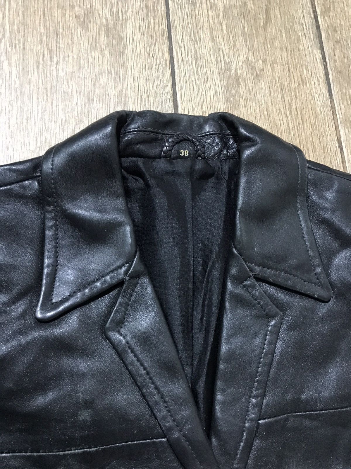 Japanese Brand Vintage Japanese style Black Leather Trench Coat Size US S / EU 44-46 / 1 - 7 Thumbnail