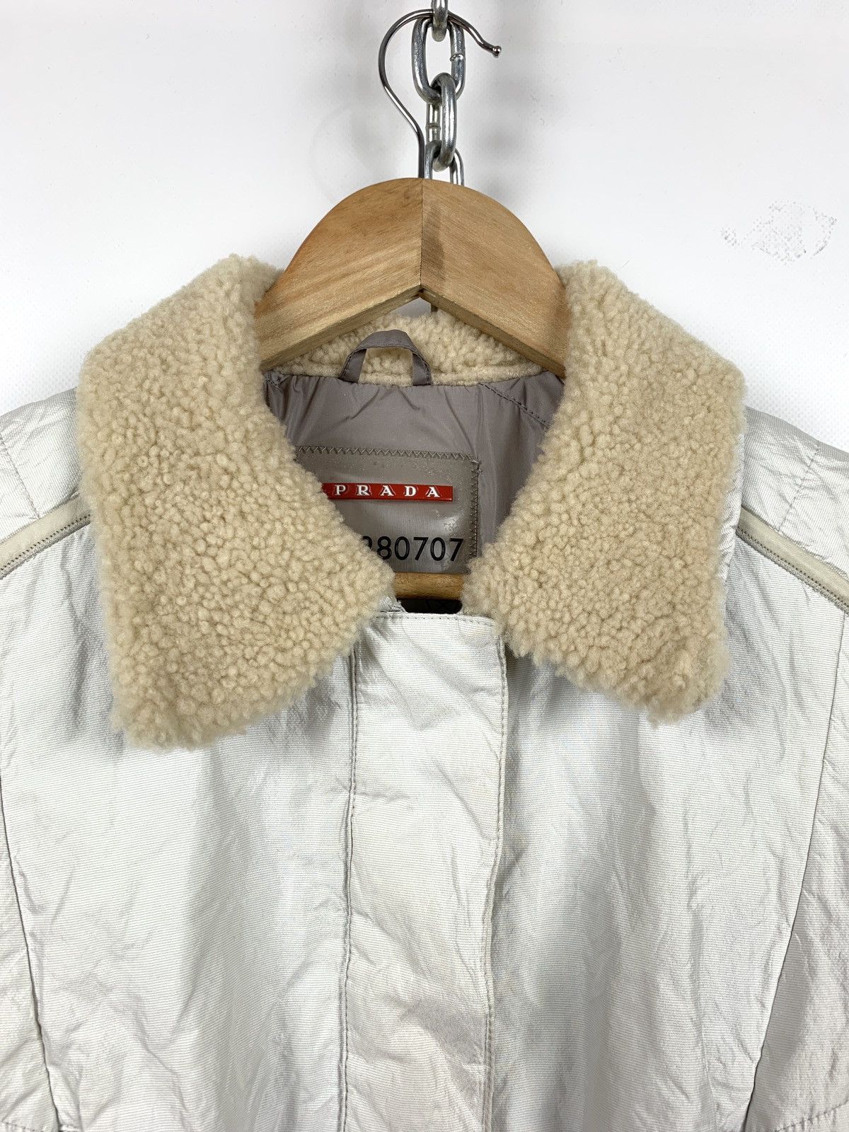 Prada Vintage Prada Women’s Red Tab Nylon Metal Jacket Size M / US 6-8 / IT 42-44 - 8 Thumbnail