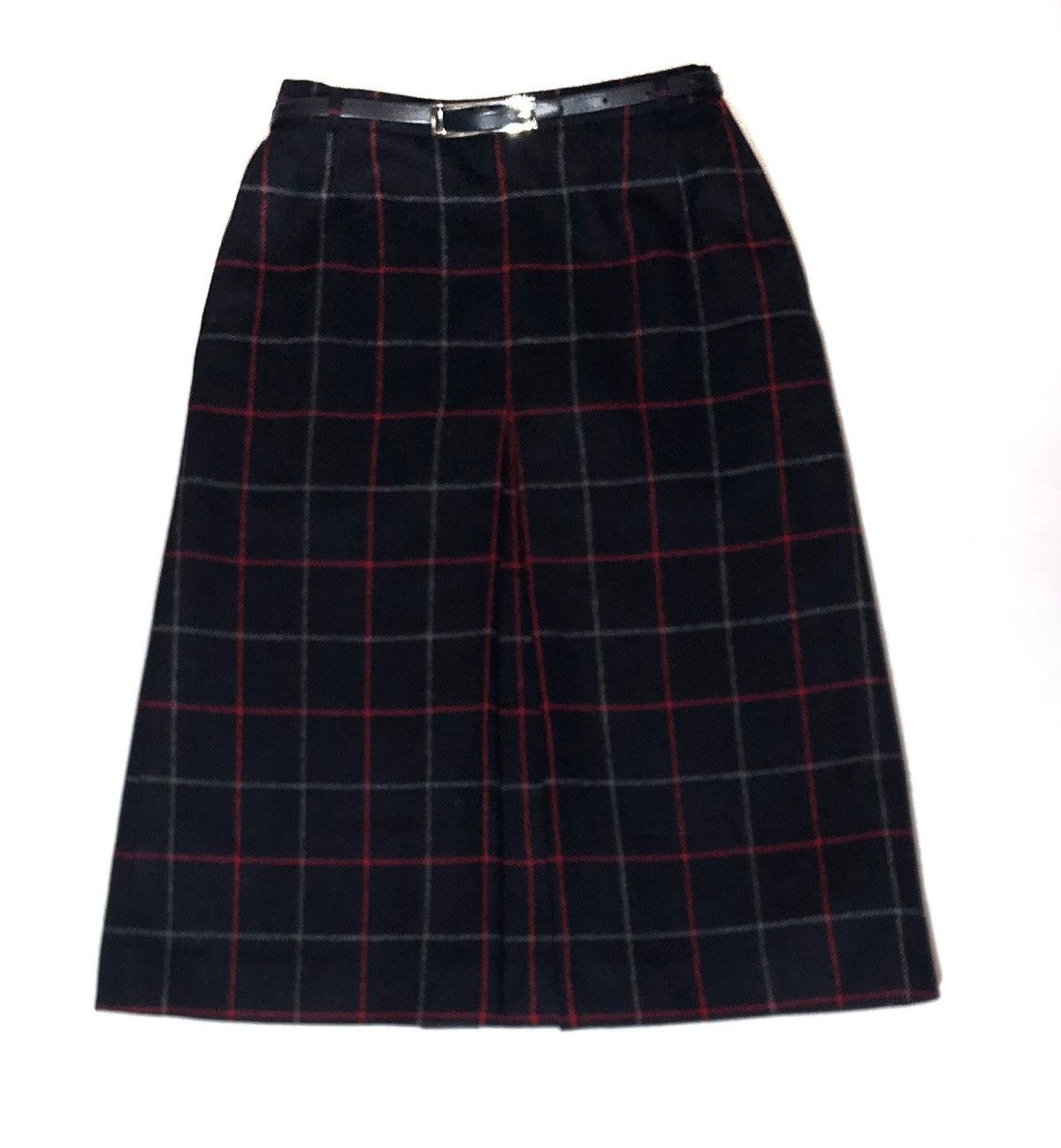 image of Burberry Checkered Skirt Vintage Burberrys in Blue, Women's (Size 27)