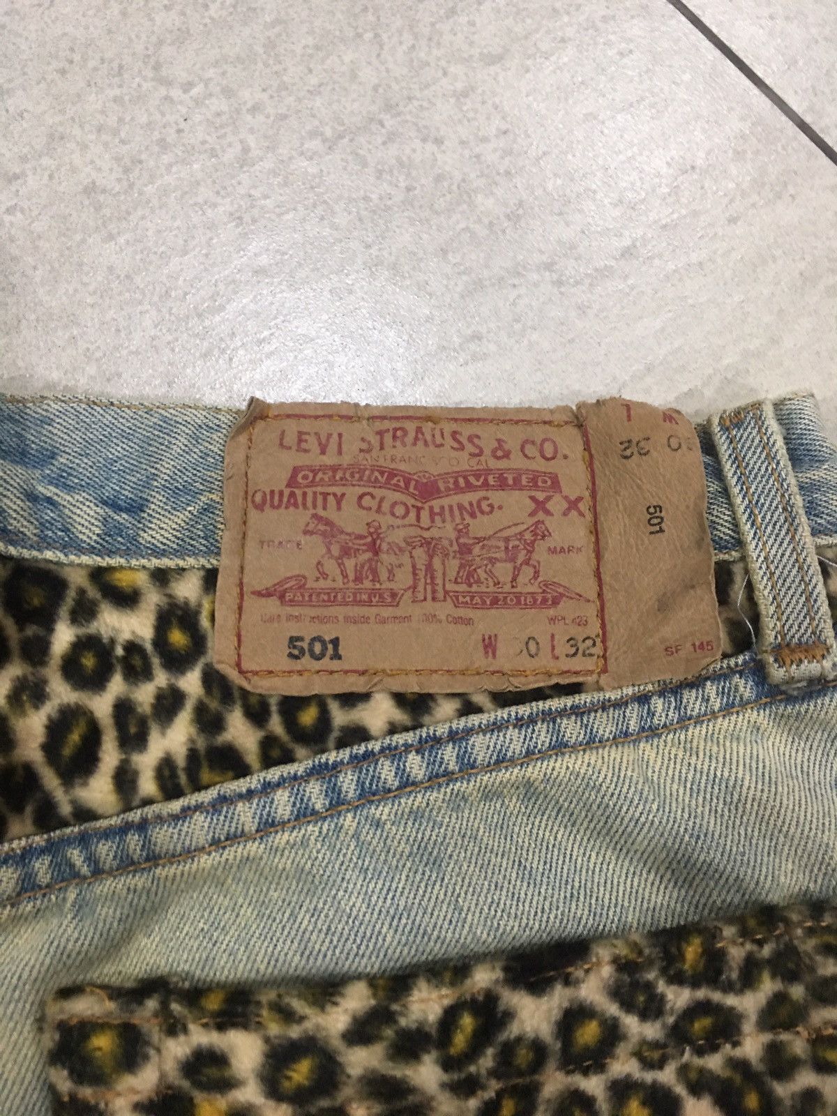 Levi's Vintage Levi’s 501 USA Leopard Patchwork Style Size 30" / US 8 / IT 44 - 16 Thumbnail