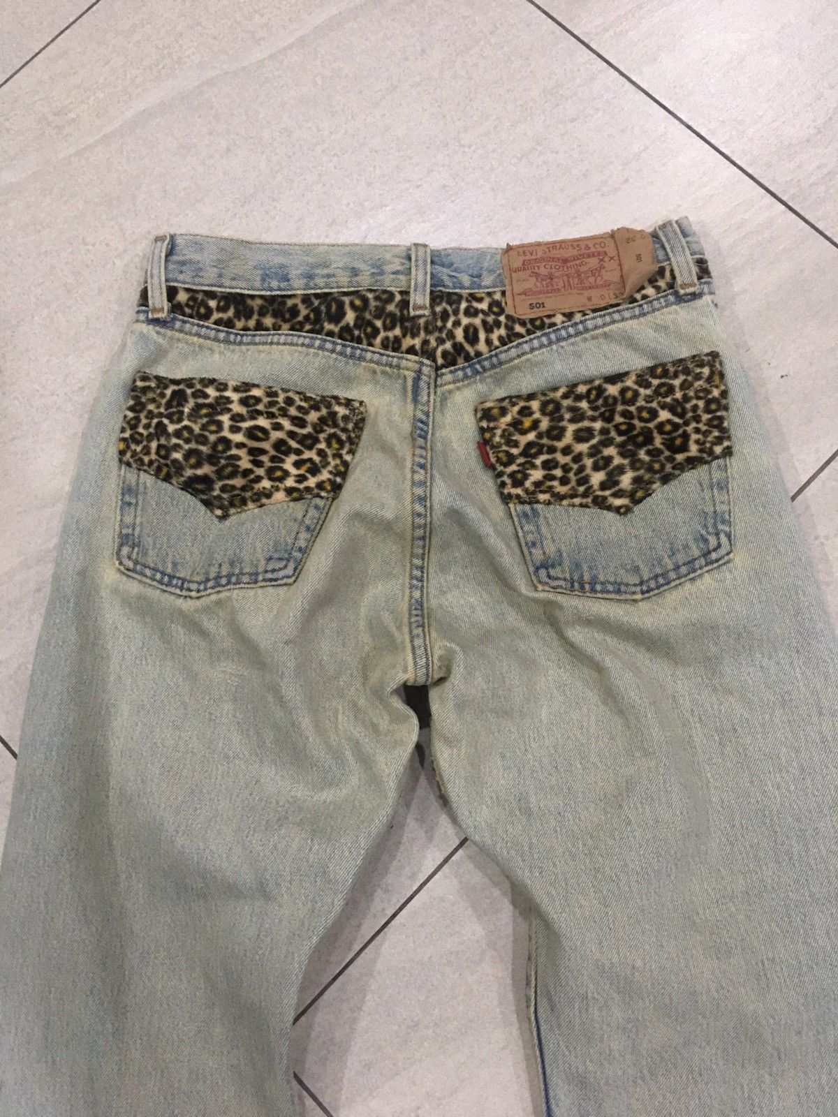 Levi's Vintage Levi’s 501 USA Leopard Patchwork Style Size 30" / US 8 / IT 44 - 4 Thumbnail