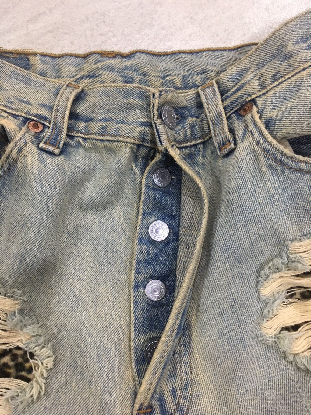 Levi's Vintage Levi’s 501 USA Leopard Patchwork Style Size 30" / US 8 / IT 44 - 6 Thumbnail