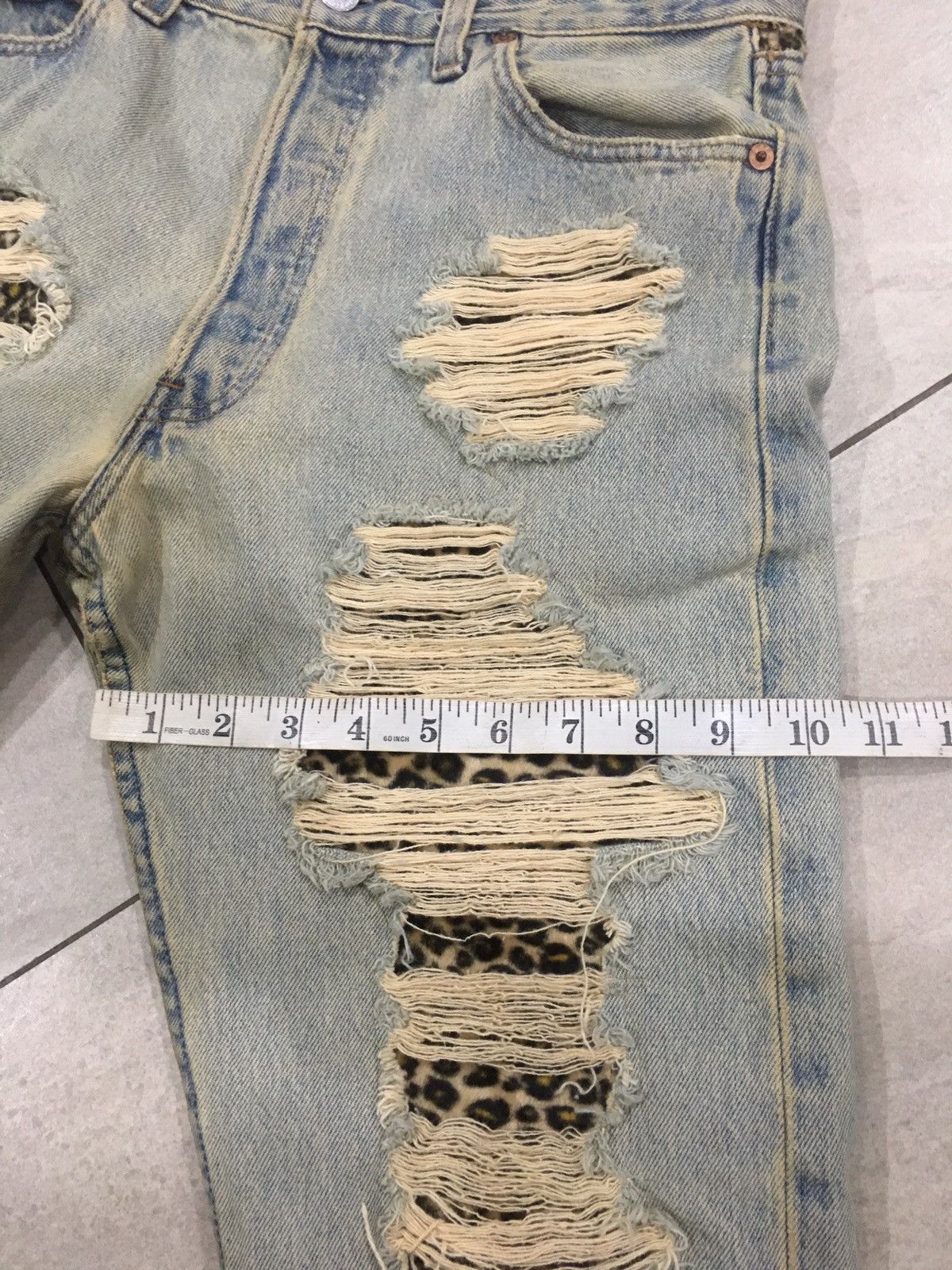 Levi's Vintage Levi’s 501 USA Leopard Patchwork Style Size 30" / US 8 / IT 44 - 23 Thumbnail