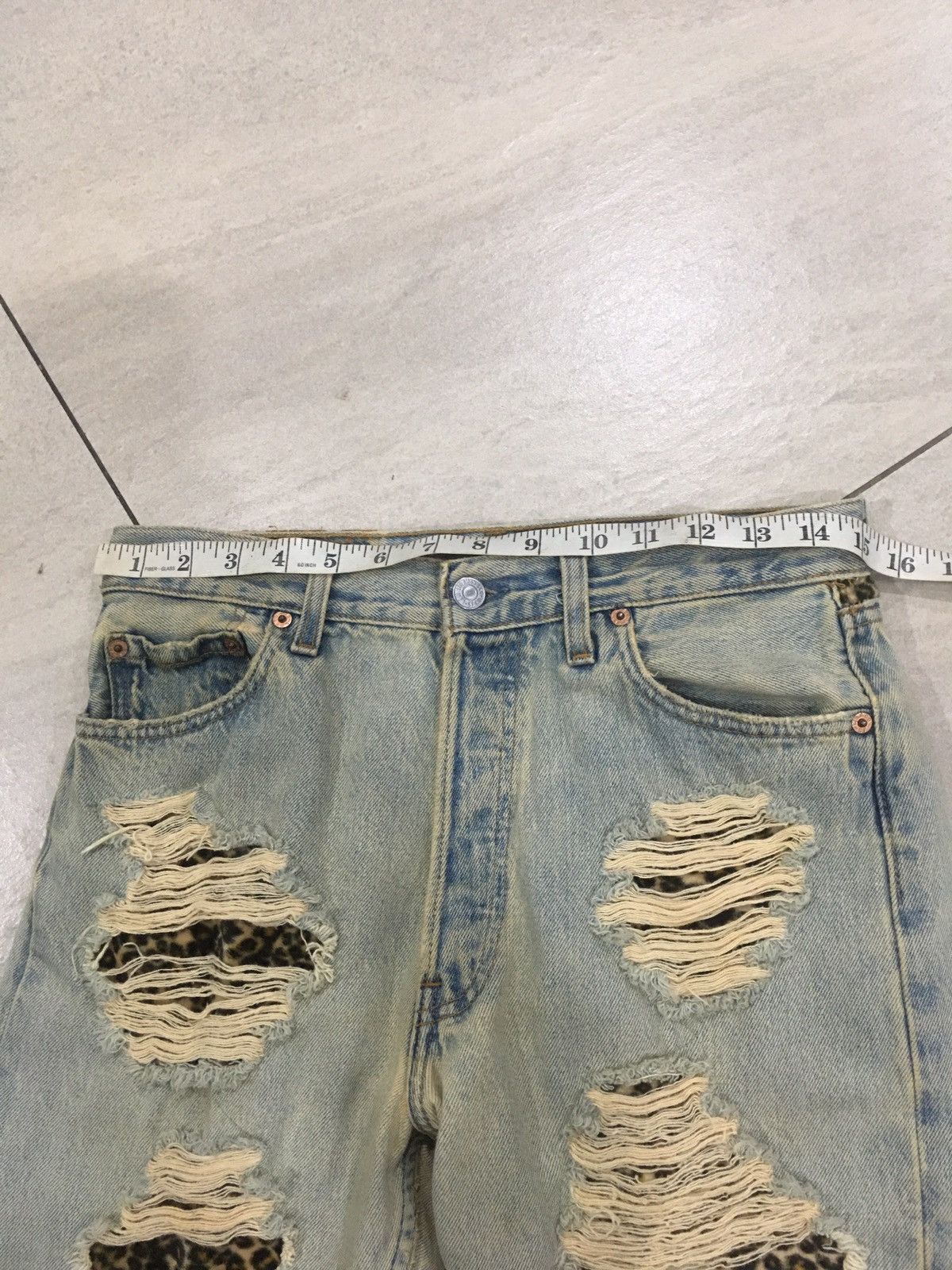 Levi's Vintage Levi’s 501 USA Leopard Patchwork Style Size 30" / US 8 / IT 44 - 19 Thumbnail