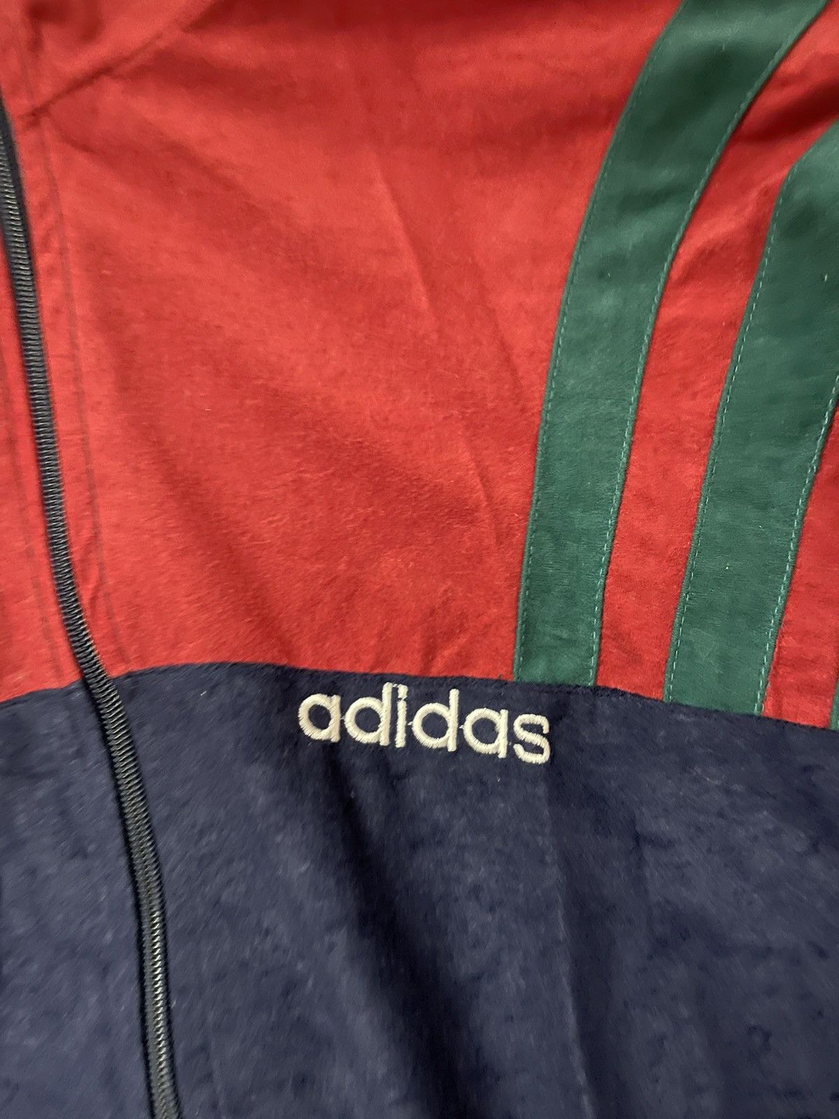 Adidas × Vintage Adidas 80s vintage velour track jacket in Gucci colours Size US L / EU 52-54 / 3 - 4 Thumbnail