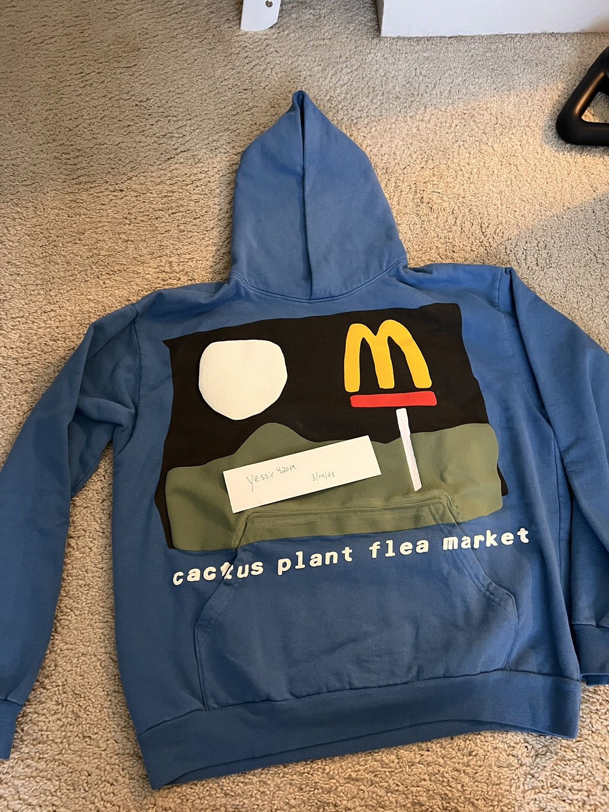 Cactus Plant Flea Market x McDonald's 24/7 Hoodie Blue Moon Men's