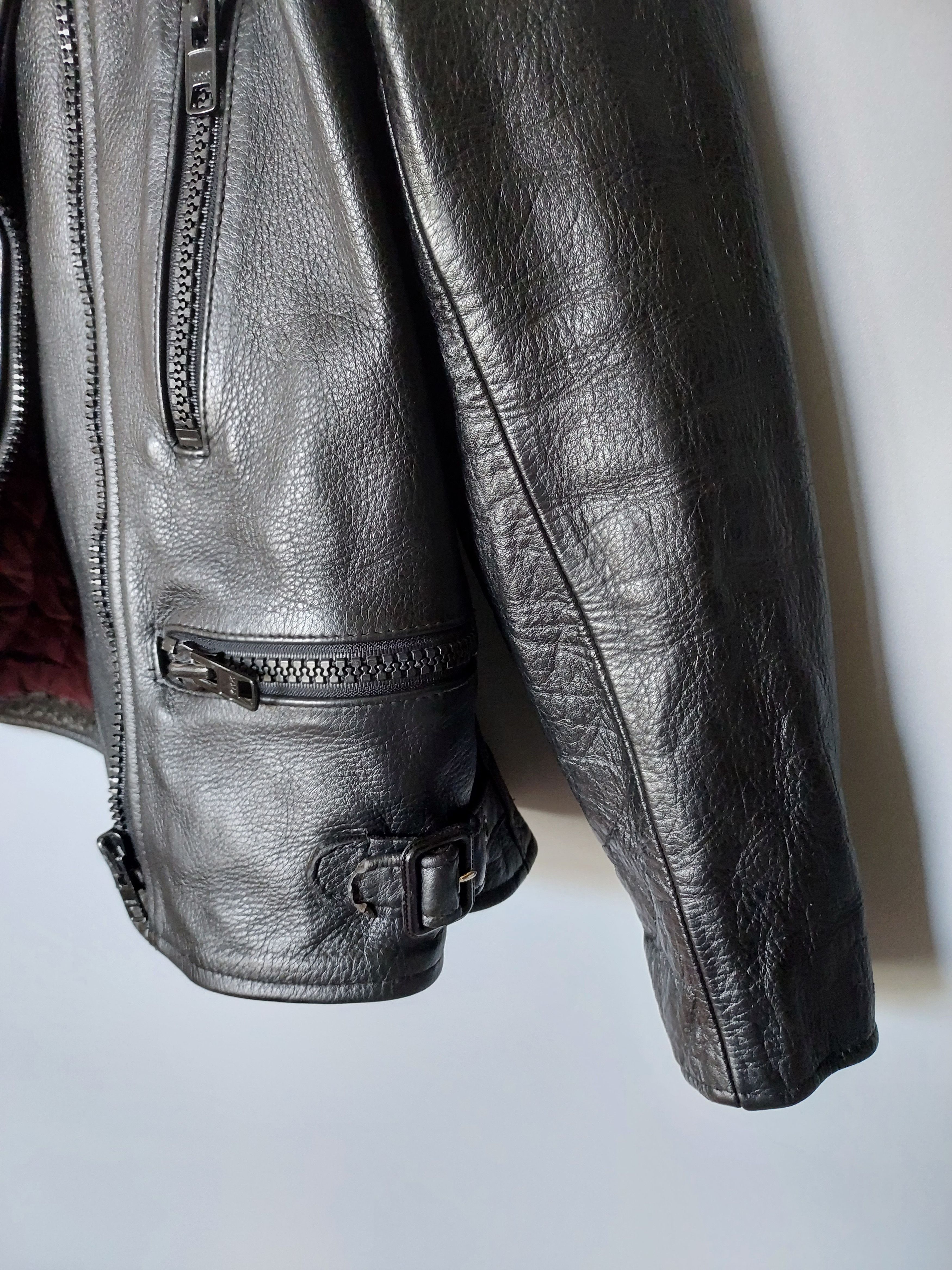 Vintage 🇩🇪 Vintage Caferacer ramones leather jacket motorbike Wolf Size XS / US 0-2 / IT 36-38 - 4 Thumbnail