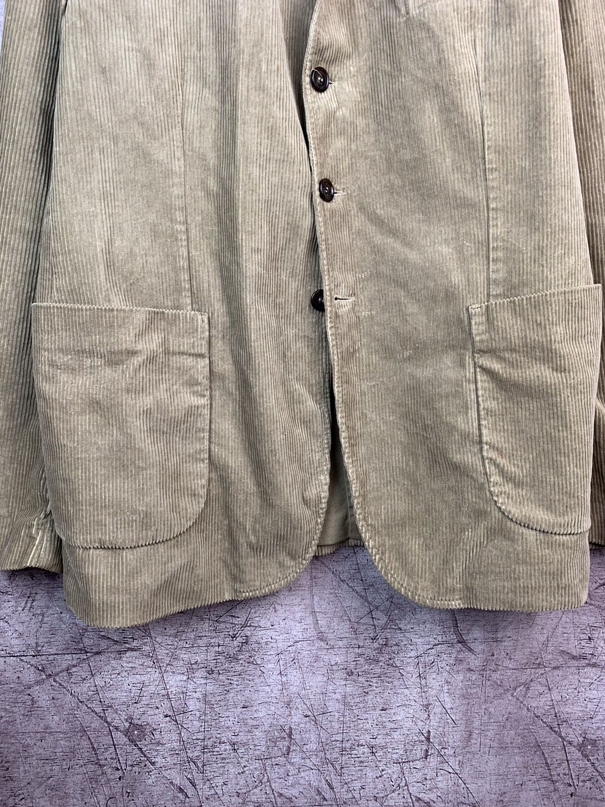 Aspesi Aspesi Tan Corduroy Mens Jacket Blazer Size US XXL / EU 58 / 5 - 3 Thumbnail