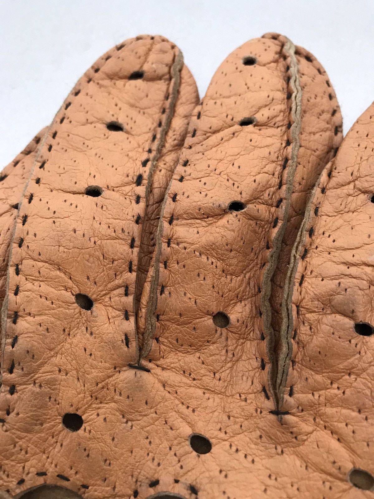 Handmade PECCARY LEATHER DRIVING GLOVES Size 42 - 10 Thumbnail