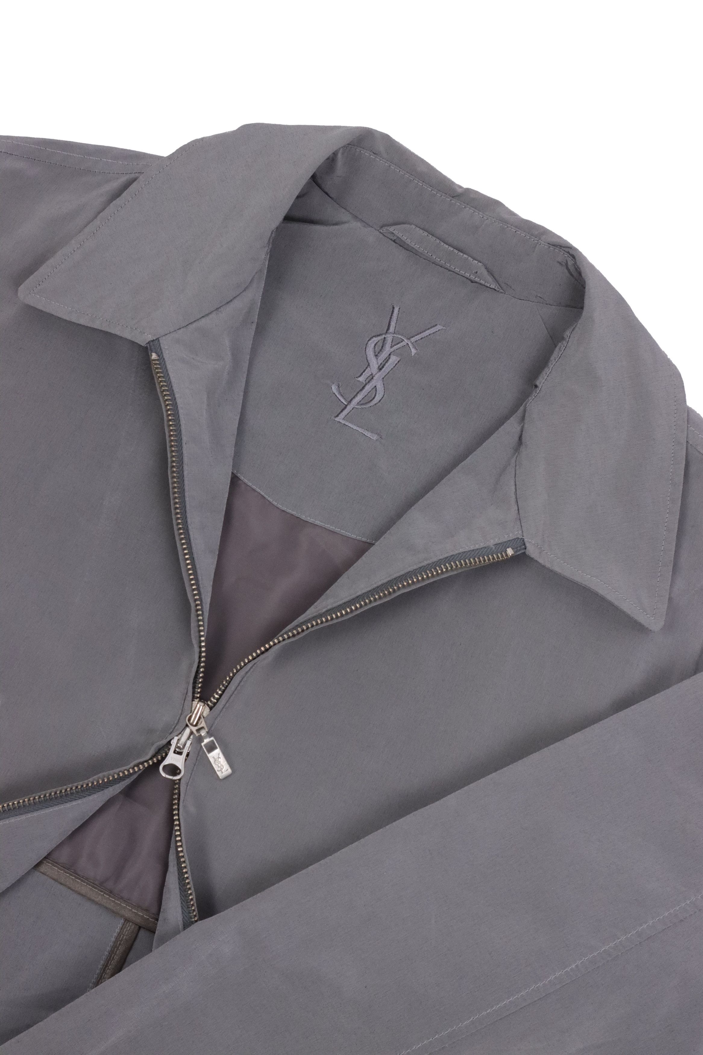 Vintage YSL Yves Saint Laurent Zip Metallic Jacket Size US L / EU 52-54 / 3 - 2 Thumbnail