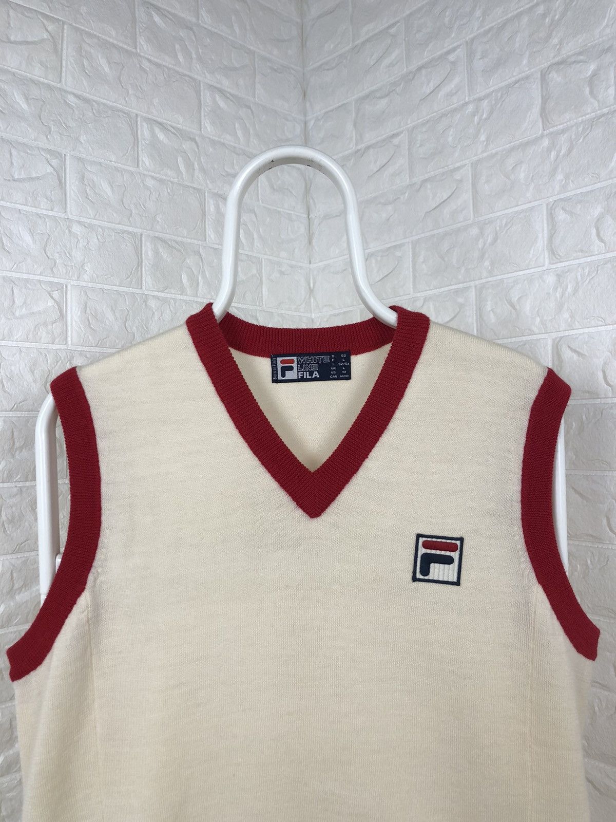 Fila × Japanese Brand Vintage Fila Wool Vest Y2K Size US M / EU 48-50 / 2 - 2 Thumbnail