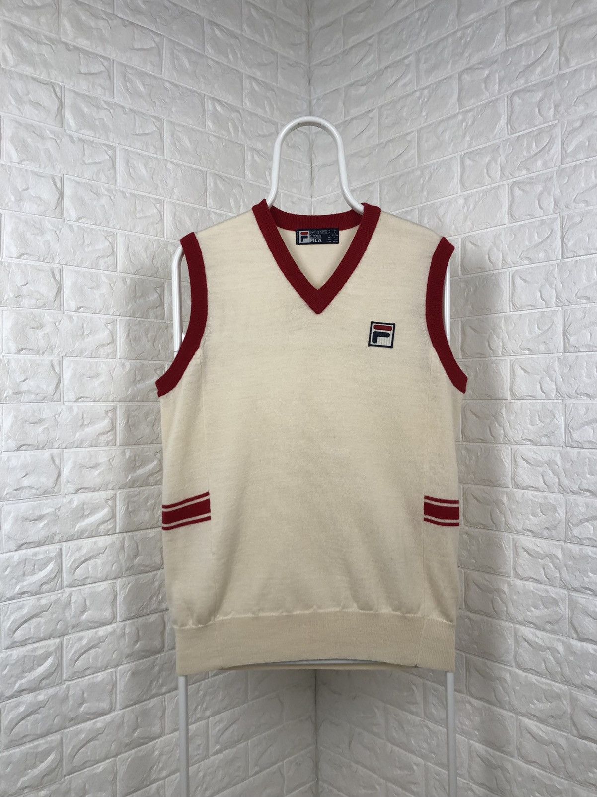 Fila × Japanese Brand Vintage Fila Wool Vest Y2K Size US M / EU 48-50 / 2 - 1 Thumbnail