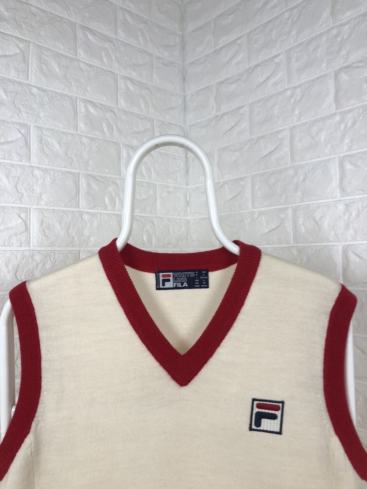 Fila × Japanese Brand Vintage Fila Wool Vest Y2K Size US M / EU 48-50 / 2 - 3 Thumbnail
