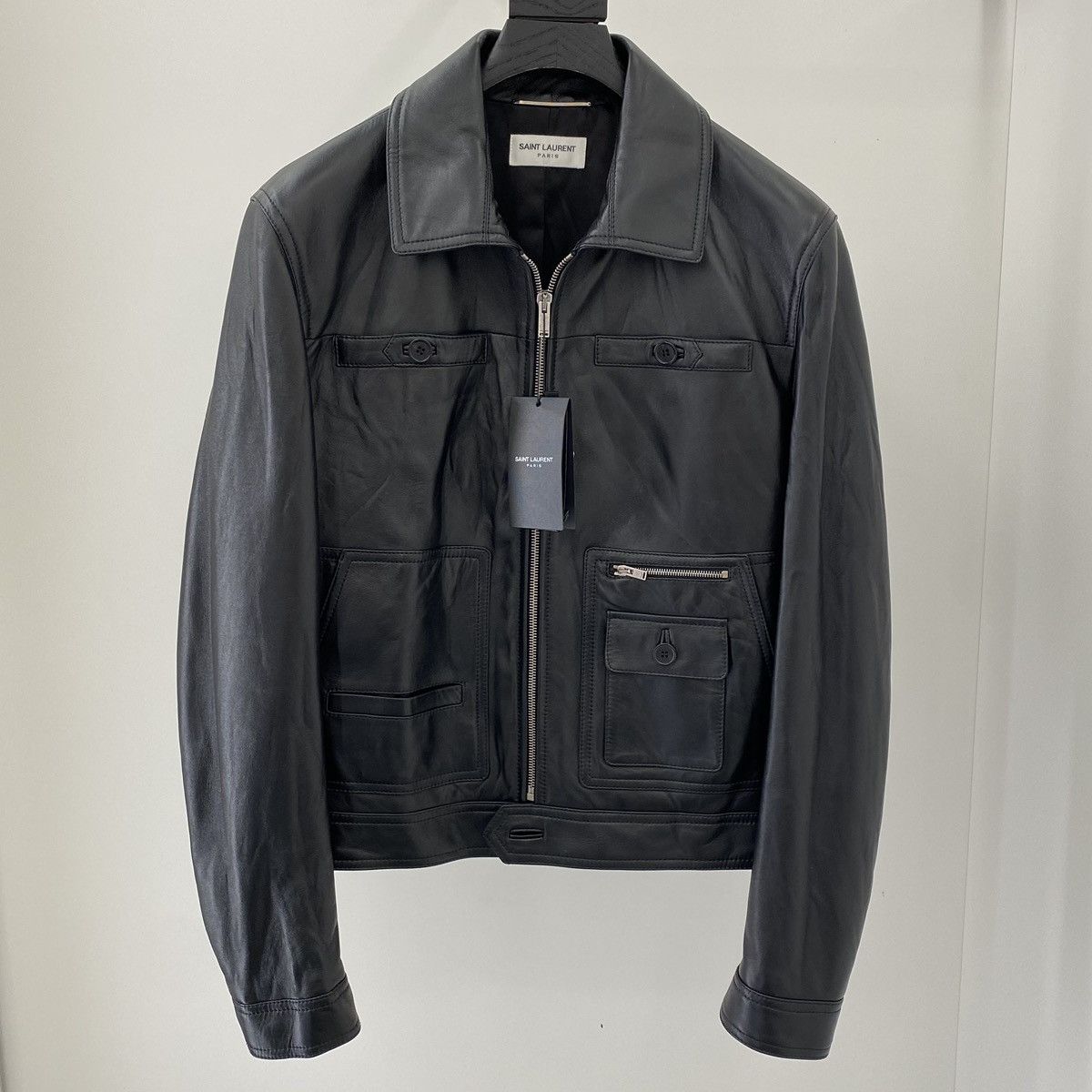 Saint Laurent Paris Saint Laurent Classic Leather Jacket Size US M / EU 48-50 / 2 - 2 Thumbnail