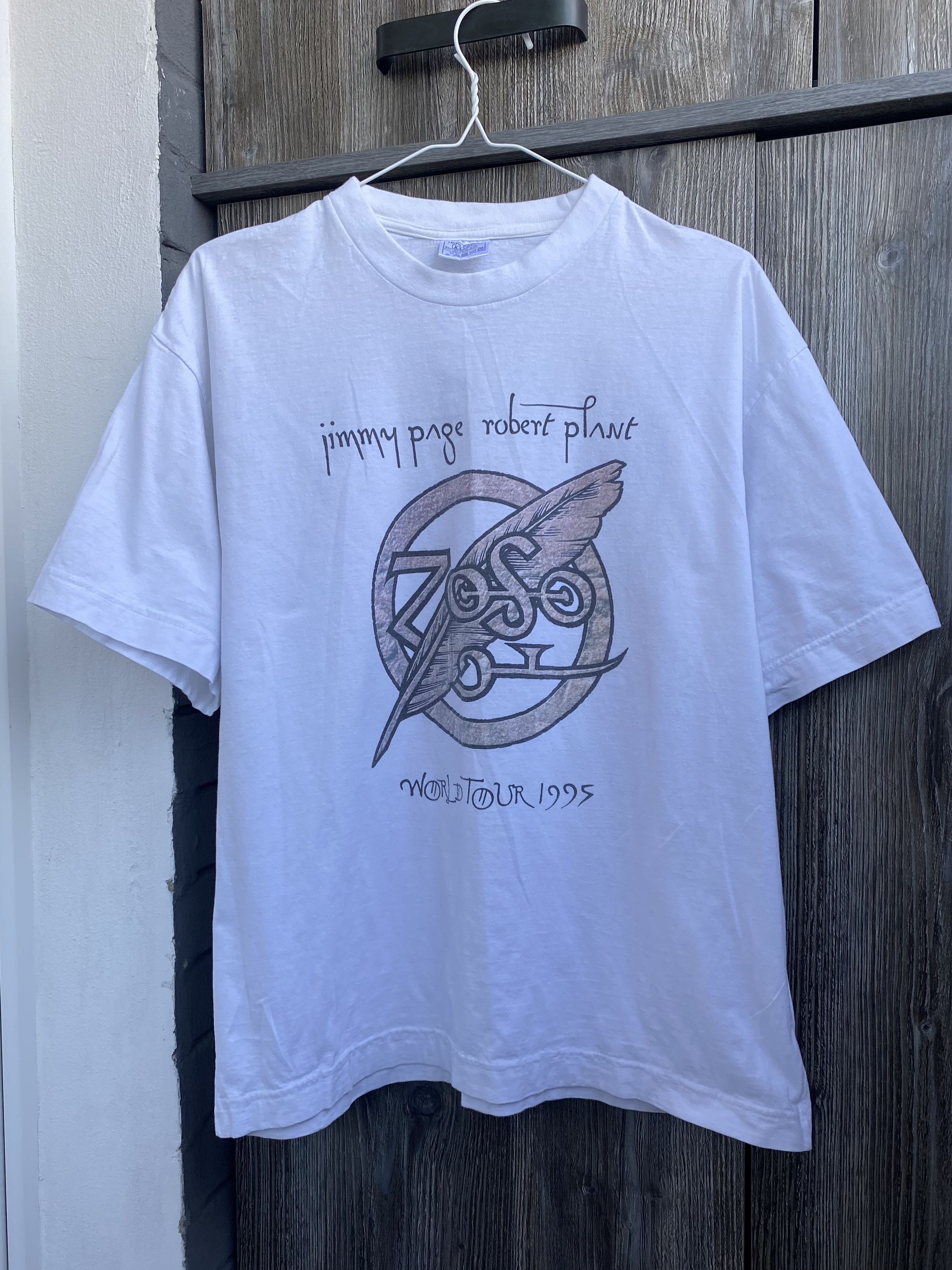 Vintage 90s Jimmy Page x Robert Plant Tour 1995 Band Tee