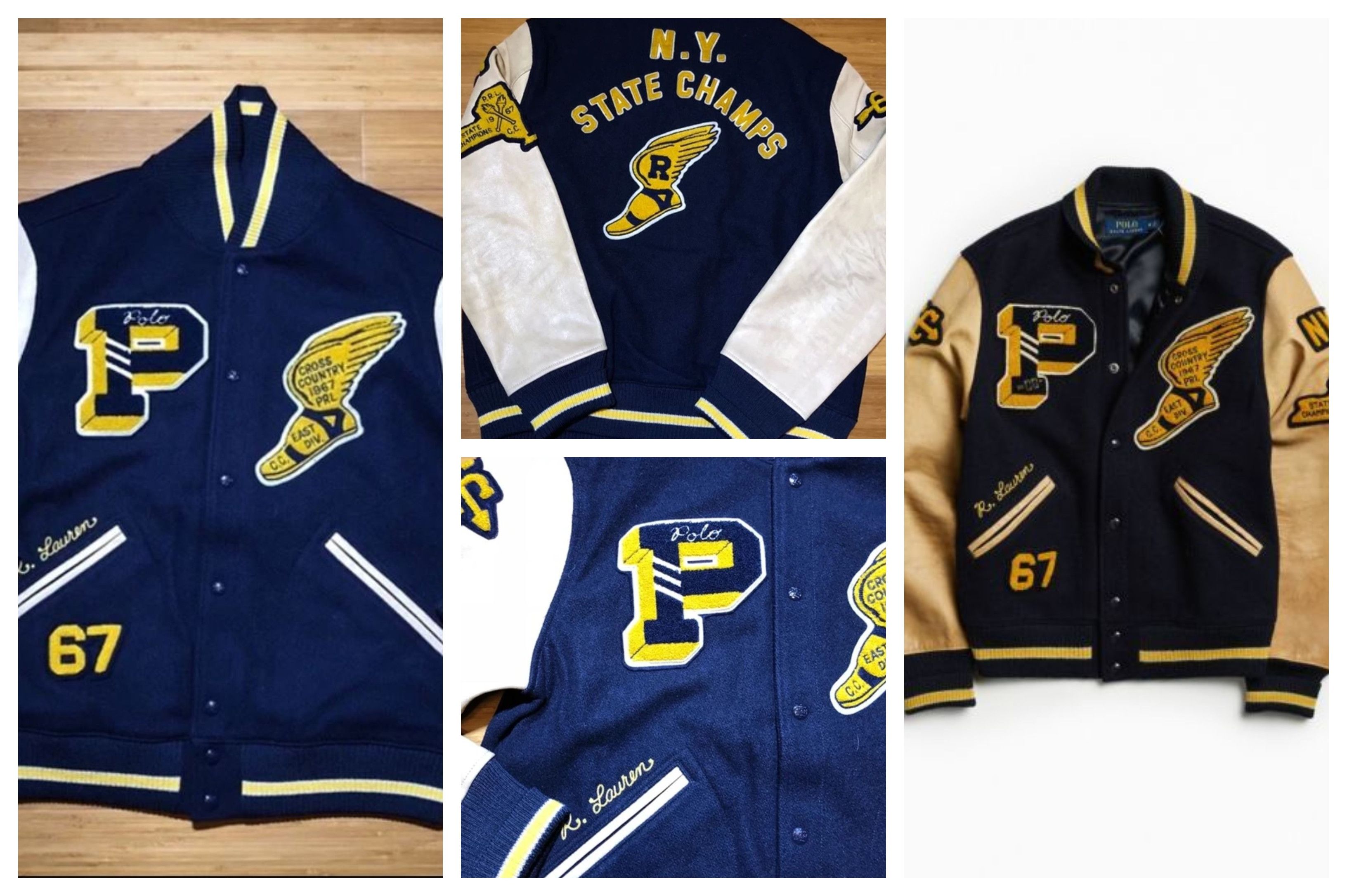 Polo Ralph Lauren Polo Ralph Lauren P Wing Leather Varsity Jacket XXL Size US XXL / EU 58 / 5 - 1 Thumbnail
