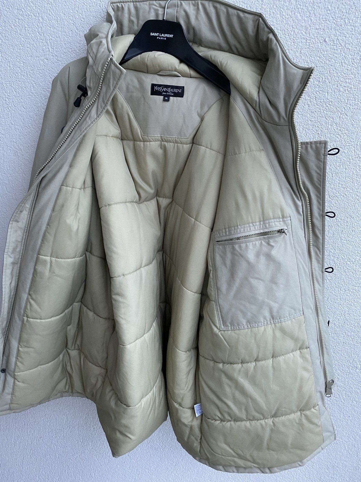 Yves Saint Laurent Winter YSL Jacket Parka Beige Warm Size US XL / EU 56 / 4 - 9 Thumbnail