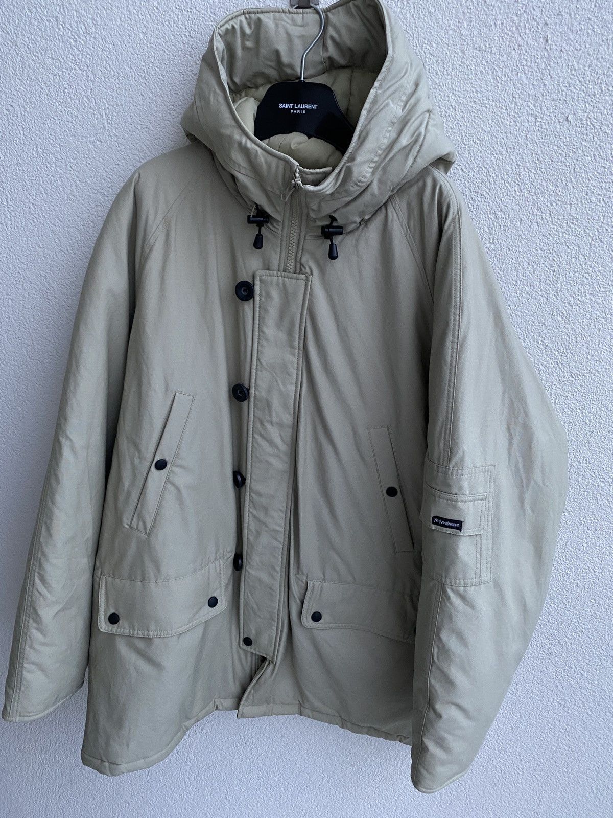 Yves Saint Laurent Winter YSL Jacket Parka Beige Warm Size US XL / EU 56 / 4 - 24 Thumbnail