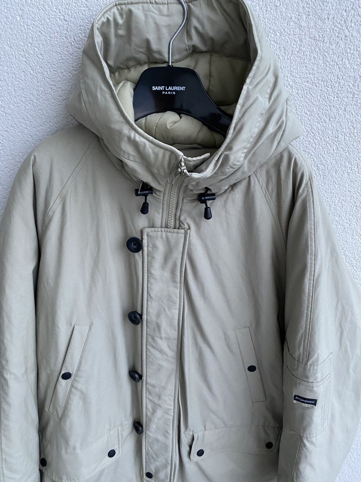 Yves Saint Laurent Winter YSL Jacket Parka Beige Warm Size US XL / EU 56 / 4 - 4 Thumbnail