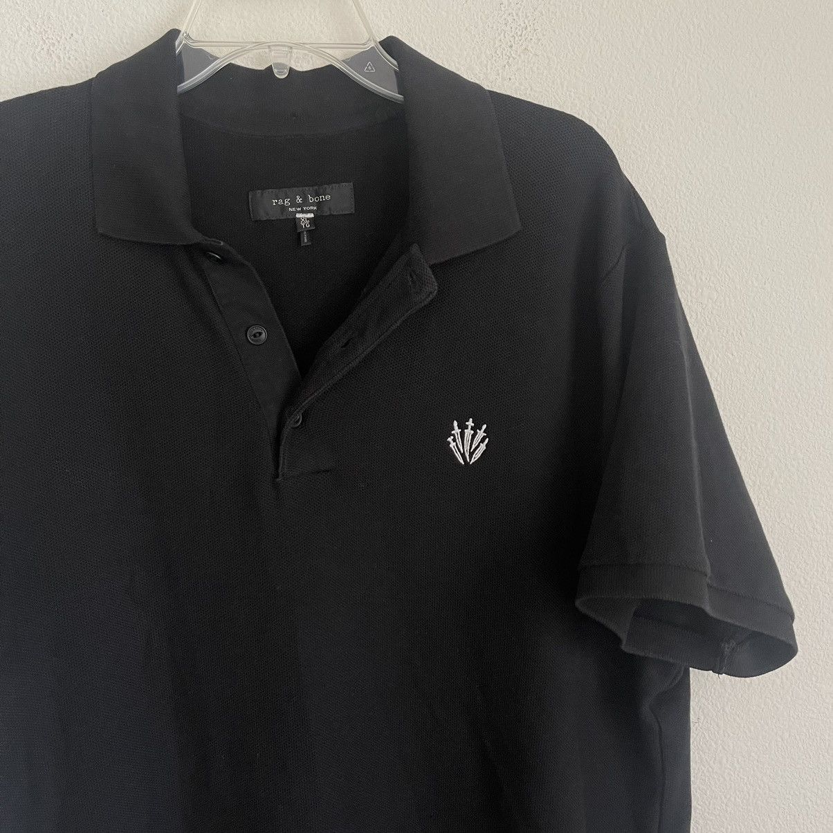 Rag Bone Sword Knives Short Sleeve Stretch Polo Shirt